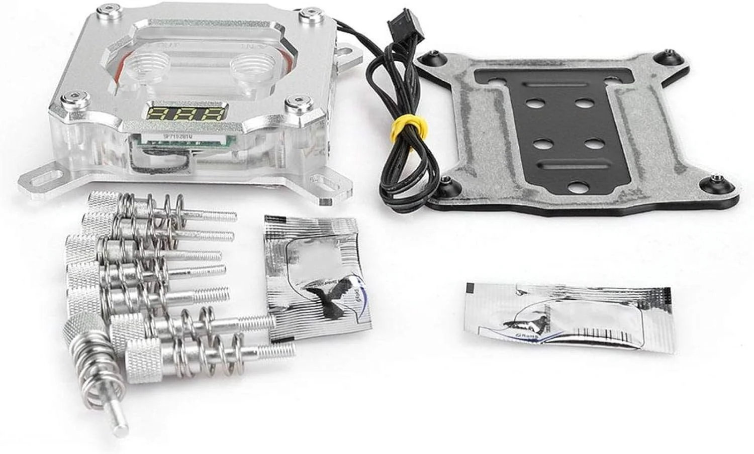 واتربلاک پردازنده مرکزی، کیت خنک کننده آبی، خنک کننده آبی پردازنده مرکزی، بلوک خنک کننده آبی، بلوک خنک کننده آبی کامپیوتر با نمایشگر دما مناسب برای اینتل