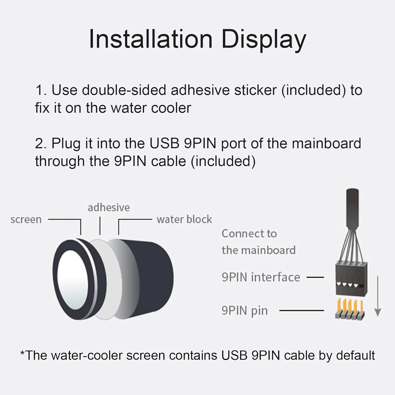 مانیتور دمای کامپیوتر WOWNOVA 2.1 اینچی AIO - نمایشگر LCD خنک کننده پردازنده - کیت ارتقاء برای سیستم های خنک کننده مایع - پنل سنسور کامپیوتر - سازگار با کیس ARGB - دسکتاپ - طول 2.91 اینچ مانیتور دمای کامپیوتر WOWNOVA 2.1 اینچی AIO - نمایشگر LCD خنک کننده پردازنده - کیت ارتقاء برای سیستم های خنک کننده مایع - پنل سنسور کامپیوتر - سازگار با کیس ARGB - دسکتاپ - طول 2.91 اینچ