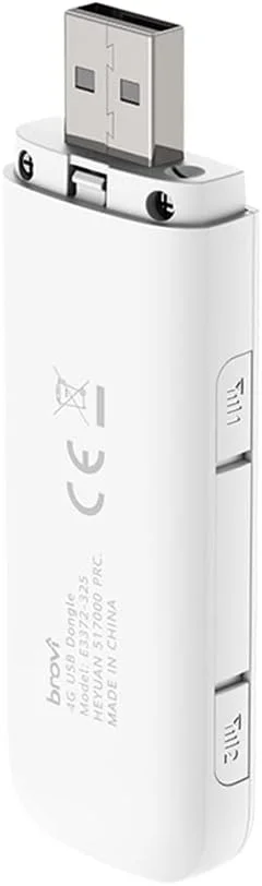 دانگل USB 4G LTE هواوی Zowee CAT4، سرعت دانلود تا 150 مگابیت بر ثانیه، اتصال آسان، سفید