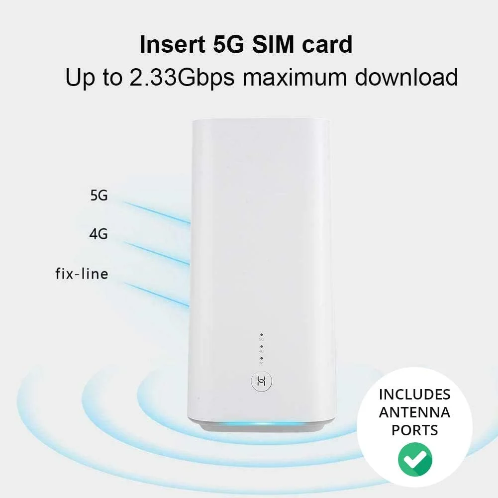 مودم روتر 5G هوآوی CPE Pro، وای فای دو بانده 5G SmartHome، برای اتصال فوق سریع در خانه های متوسط ​​تا بزرگ، مشاغل یا خانه های مسافرتی. قابلیت اتصال به 64 دستگاه، برنامه برای کنترل کامل و 2 سال خدمات پس از فروش