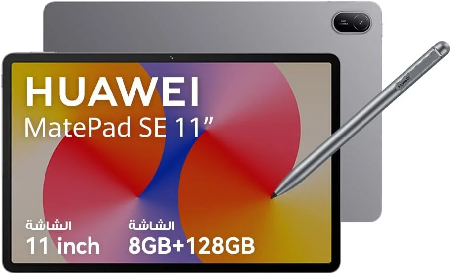 تبلت HUAWEI MatePad SE 11 اینچ، فقط WIFI، 8 گیگابایت رم + 128 گیگابایت حافظه داخلی، خاکستری Nebula، قلم M-Pen lite در جعبه