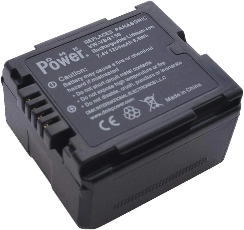 باتری DMK Power VW-VBG130 با ظرفیت 1250mAh و توان 9.3Wh سازگار با دوربین های فیلمبرداری پاناسونیک HDC-HS700 TM700 HS300 TM300 HS250 SD20 HS20 HDC-SDT750 باتری DMK Power VW-VBG130 با ظرفیت 1250mAh و توان 9.3Wh سازگار با دوربین های فیلمبرداری پاناسونیک HDC-HS700 TM700 HS300 TM300 HS250 SD20 HS20 HDC-SDT750