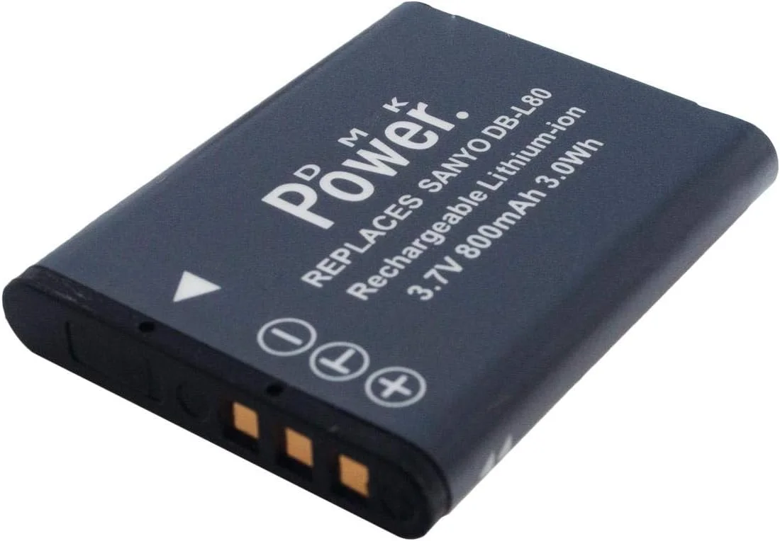 باتری DMK POWER DB-L80 سازگار با دوربین های فیلمبرداری Sanyo Xacti VPC-CA100, VPC-CA102, VPC-CG10 باتری DMK POWER DB-L80 سازگار با دوربین های فیلمبرداری Sanyo Xacti VPC-CA100, VPC-CA102, VPC-CG10