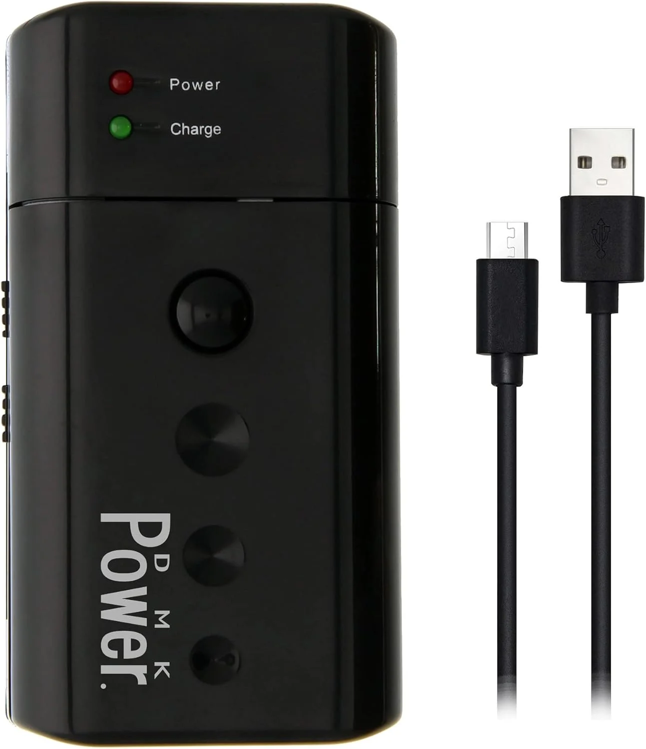 شارژر جهانی میکرو USB مدل DMK Power UC03 LED سازگار با باتری های AA، AAA، لیتیوم یونی و تمام دوربین ها مانند نیکون، کانن، سونی، پاناسونیک، فوجی، لومیکس، المپوس و غیره.