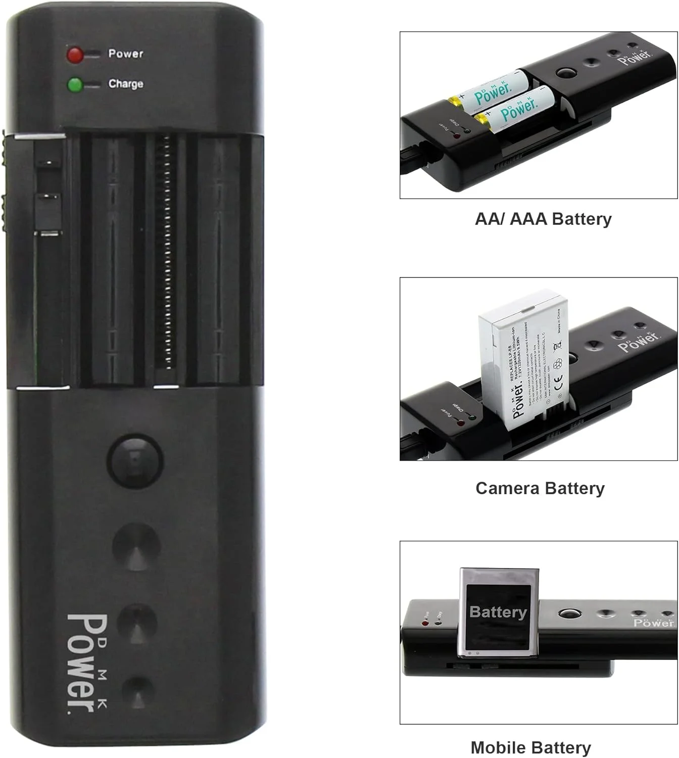 شارژر جهانی میکرو USB مدل DMK Power UC03 LED سازگار با باتری های AA، AAA، لیتیوم یونی و تمام دوربین ها مانند نیکون، کانن، سونی، پاناسونیک، فوجی، لومیکس، المپوس و غیره. شارژر جهانی میکرو USB مدل DMK Power UC03 LED سازگار با باتری های AA، AAA، لیتیوم یونی و تمام دوربین ها مانند نیکون، کانن، سونی، پاناسونیک، فوجی، لومیکس، المپوس و غیره.