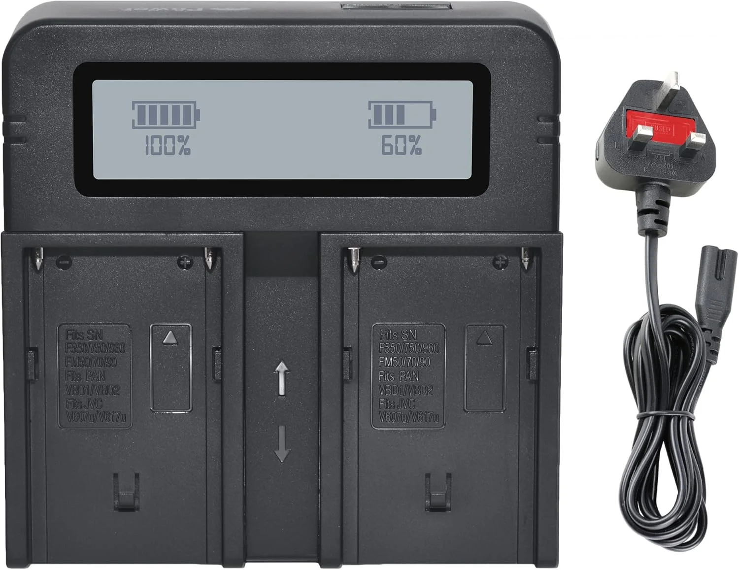 بسته دو عددی باتری DMK Power NP-F970/NP-F960 (9800mAh) به همراه شارژر دوگانه دیجیتال DC-03، مخصوص نورهای LED عکس و فیلم و مانیتور (نه برای دوربین) بسته دو عددی باتری DMK Power NP-F970/NP-F960 (9800mAh) به همراه شارژر دوگانه دیجیتال DC-03، مخصوص نورهای LED عکس و فیلم و مانیتور (نه برای دوربین)