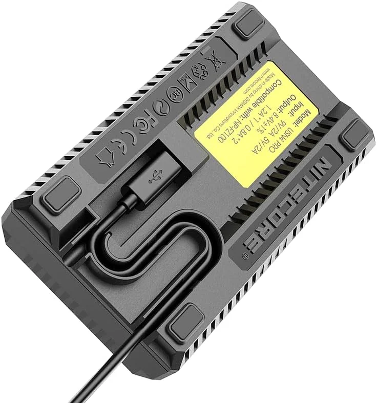 شارژر دوگانه USB سونی Nitecore USN4 Pro NP-FZ100 با صفحه نمایش LCD، مشکی، USN4PRO شارژر دوگانه USB سونی Nitecore USN4 Pro NP-FZ100 با صفحه نمایش LCD، مشکی، USN4PRO