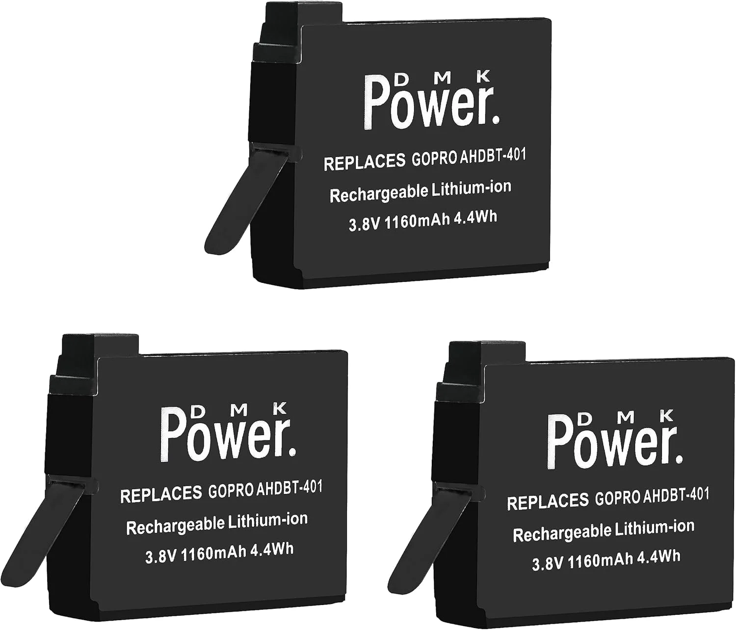 باتری DMK Power 3X سازگار با دوربین های فیلمبرداری GOPRO Hero4 - AHDBT-401
