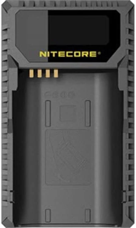شارژر باتری USB تک اسلات Nitecore ULSL BP-SCL4 Leica با LCD - مشکی