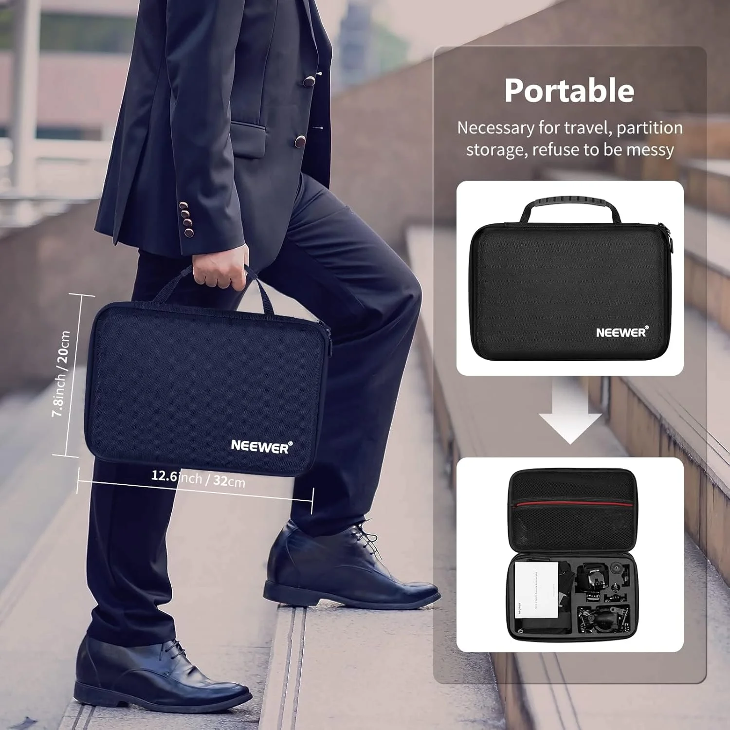 مجموعه لوازم جانبی دوربین اکشن 50 در 1 نیور سازگار با GoPro Hero 13 12 11 DJI OSMO 4 3 2 Insta360 X4 X3 SJCAM AKASO VicTsing APEMAN Campark Sony Sports DV به همراه میله نگهدارنده دوربین اکشن GP-10