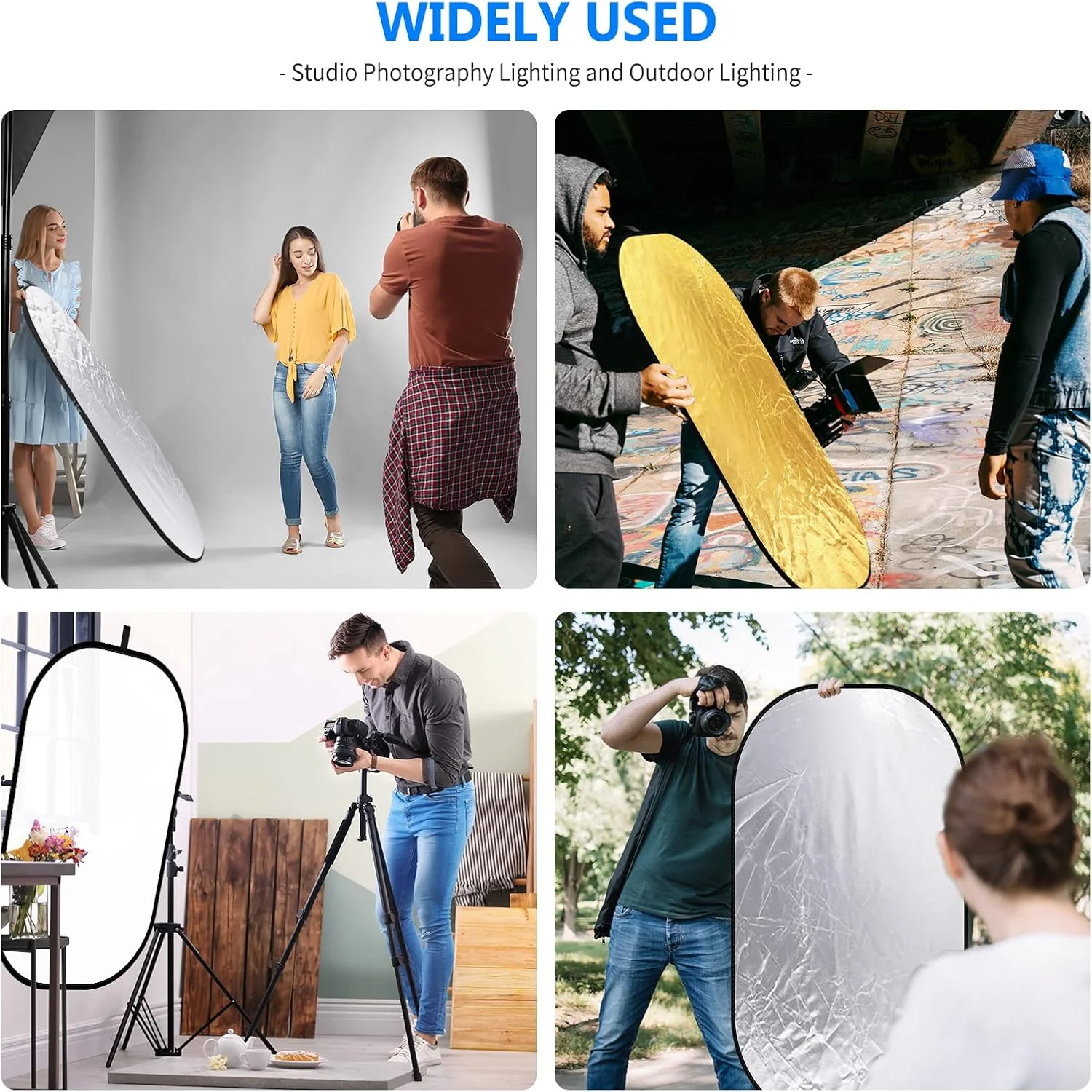 Neewer - 10071556 کیت رفلکتور/دیفیوزر نورپردازی دوربین 5 در 1 قابل حمل 40"x 60"/100 x 150 سانتی متر با کیف حمل برای عکاسی