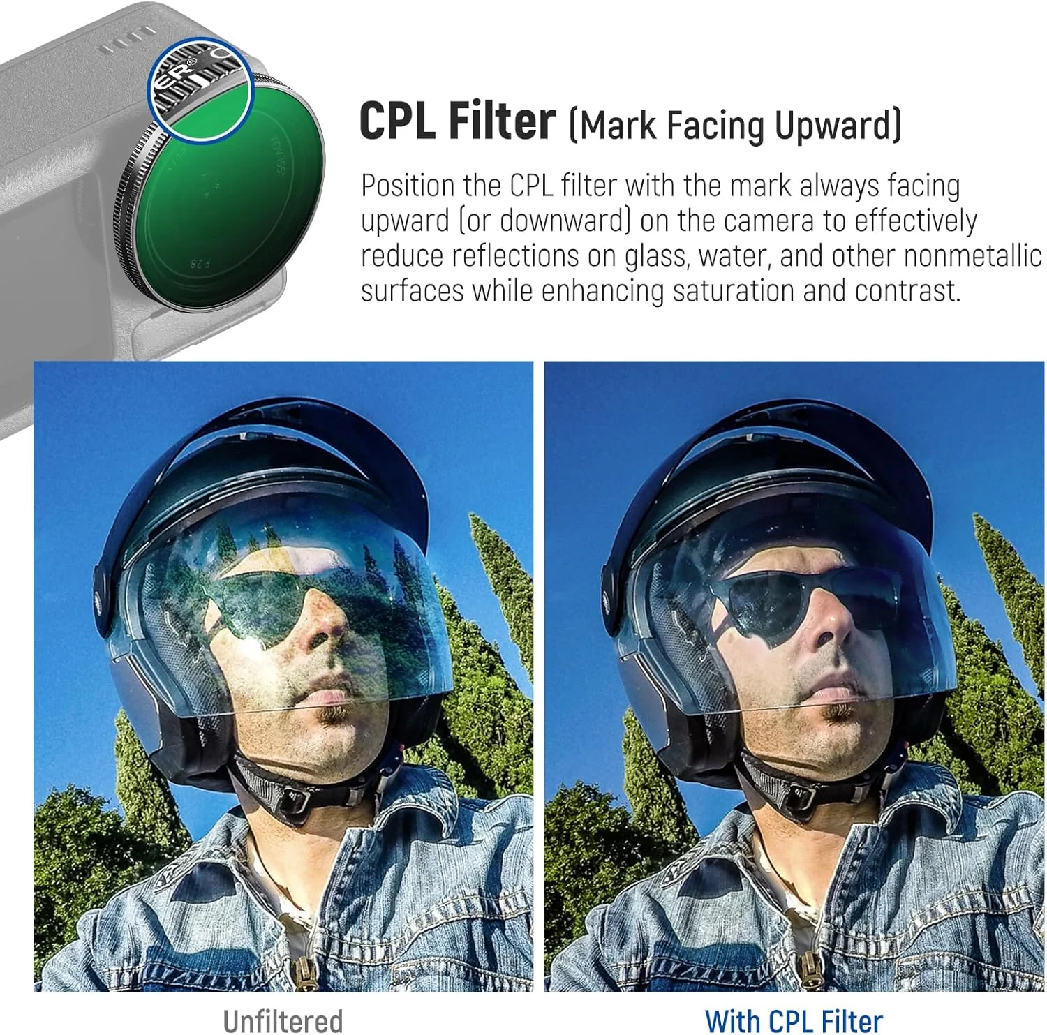 مجموعه فیلترهای ND اسنپ-آن نیوئر سازگار با DJI Osmo Action 3/4/5 Pro، بسته 4 عددی ND8+ND16+ND32+CPL، لوازم جانبی دوربین اکشن فیلتر چگالی خنثی، شیشه HD اپتیکال چند لایه، FL-A76