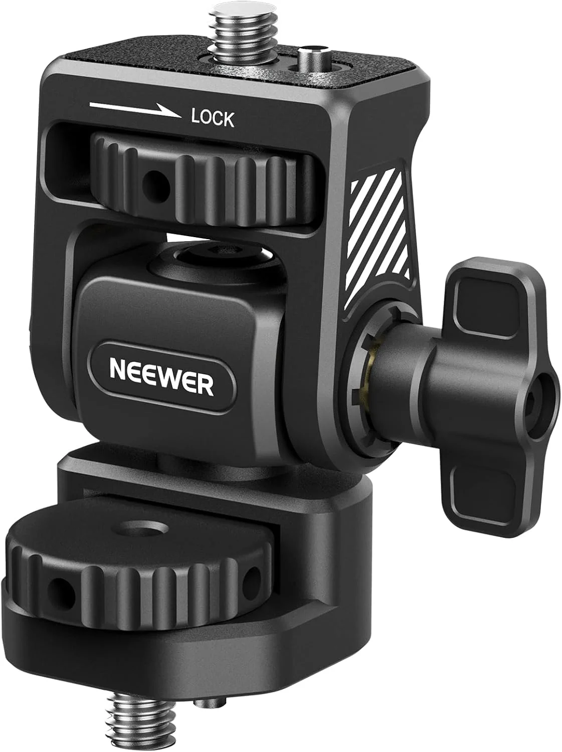نگهدارنده مانیتور صحرایی NEEWER، چرخش 360 درجه، شیب 180 درجه، پیچ ضد چرخش، سازگار با Atomos Ninja 5 اینچ و 7 اینچ، قفس دوربین SmallRig، MA021