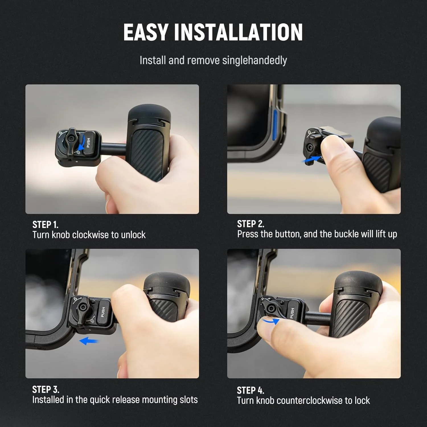 دسته جانبی رهاسازی سریع نیوئر برای قفس تلفن PA073 PA074 برای 16 پرو/16 پرو مکس، PA042 برای سامسونگ S24 اولترا، با کفشک سرد پوشیده شده، پین ضد افتادن، قفل مشکی، PA045B دسته جانبی رهاسازی سریع نیوئر برای قفس تلفن PA073 PA074 برای 16 پرو/16 پرو مکس، PA042 برای سامسونگ S24 اولترا، با کفشک سرد پوشیده شده، پین ضد افتادن، قفل مشکی، PA045B