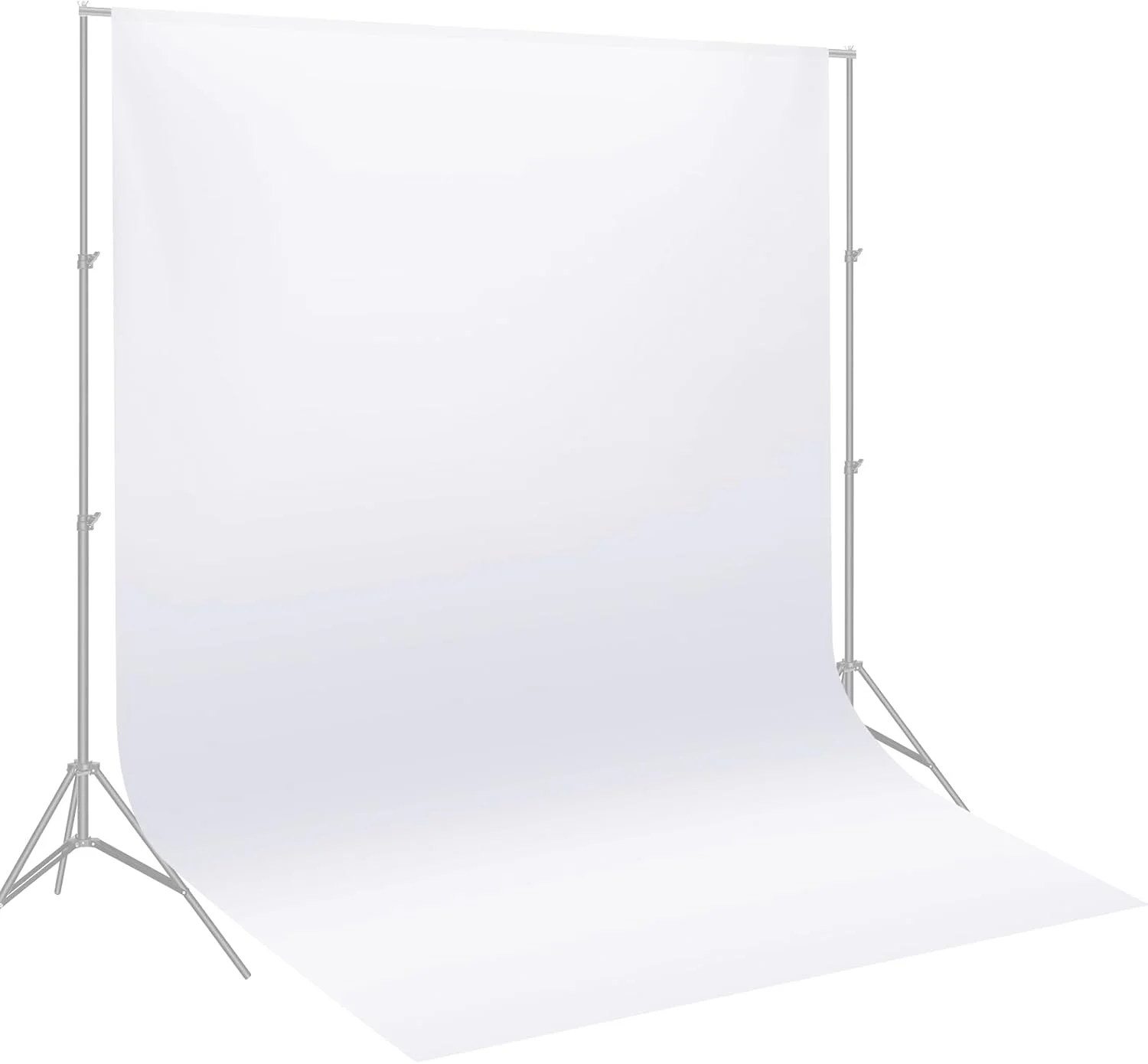 پس زمینه تاشو پلی استر خالص استودیوی عکس نیور 1.6x2.6 متری برای عکاسی، فیلمبرداری و تلویزیون (فقط پس زمینه) - سفید