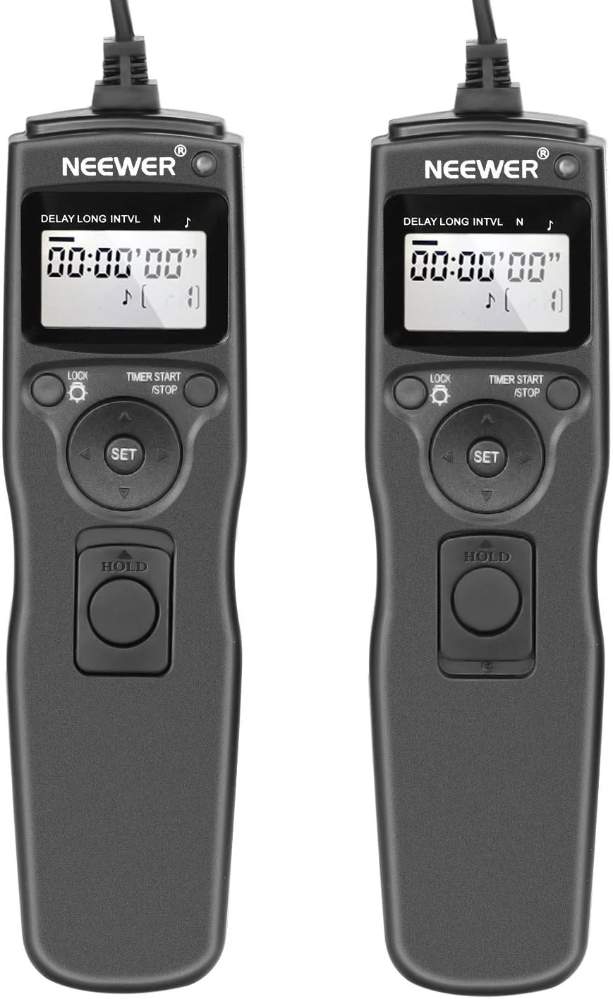 ریموت کنترل تایمر شاتر Neewer سازگار با Canon EOS 550D/Rebel T2i, 450D/Xsi, 400D/Xti, 350D/XT, 300D 60D 600D 500D 1100D 1000D 10D 20D 30D 40D 50D