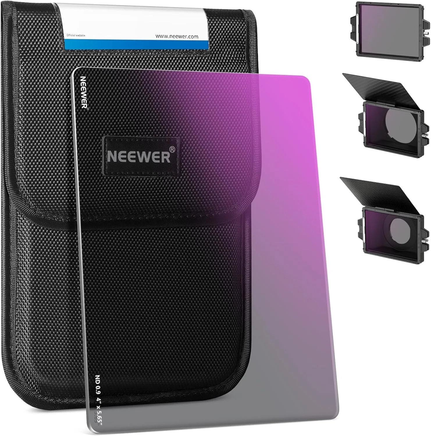 فیلتر ND مربعی NEEWER ND0.9 (3 استاپ)، 4 x 5.65 اینچ، فیلتر کاهنده نور سینمایی با پوشش نانو چند لایه دو طرفه 30، برای جعبه مات NEEWER، سازگار با Tilta، سازگار با SmallRig