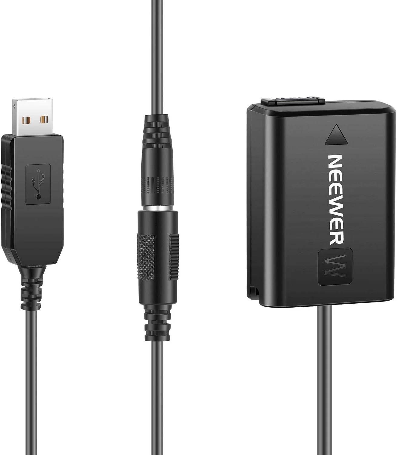 کوپلر DC جایگزین باتری NP-FW50 به همراه کابل USB سازگار با Sony A7 A7R A7S A7II A7RII A7SII A6500 A6400 A6300 A6100 A6000 NEX5 NEX7 و غیره