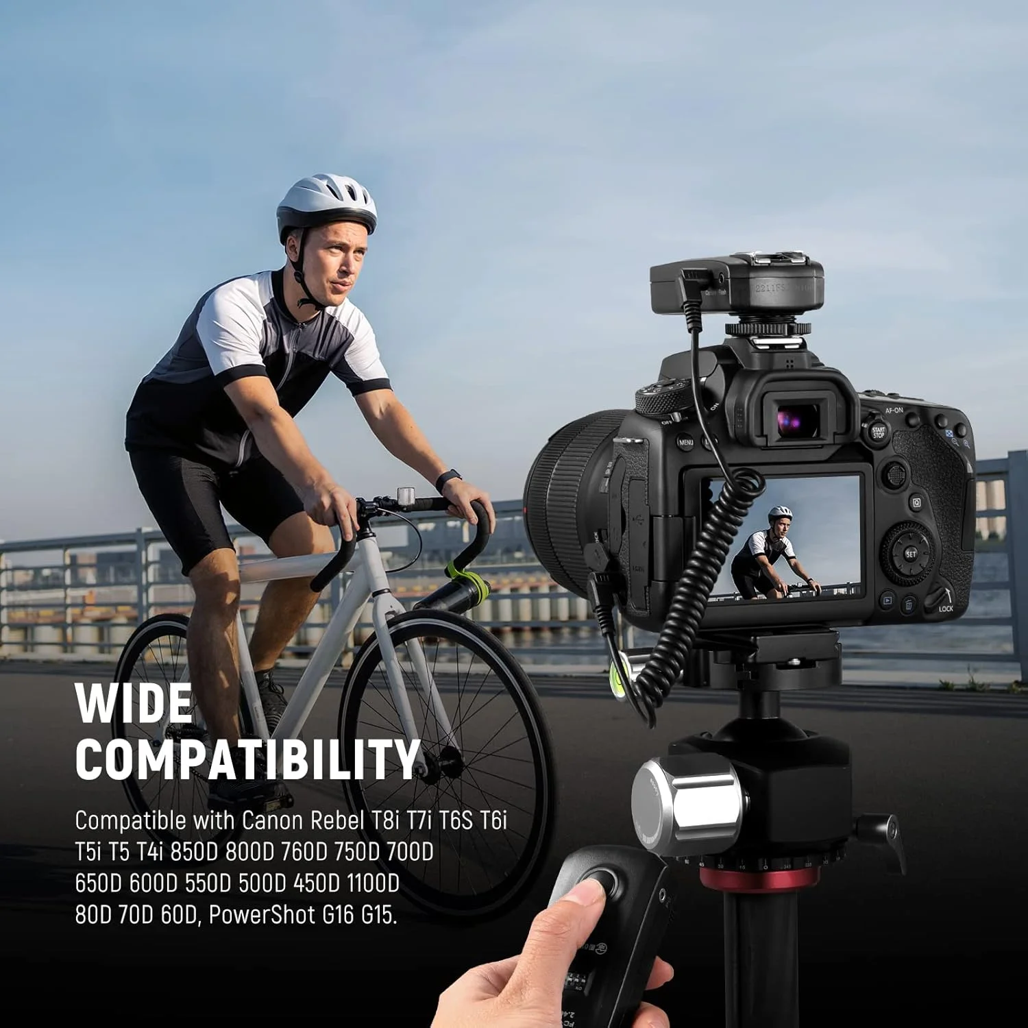 کابل شاتر از راه دور 2.5 میلی‌متری به C1 نیوئر سازگار با دوربین‌های Canon T8i T7i T6S T6i T5i T5 T4i 850D 800D 760D 750D 700D 650D 600D 550D 500D 450D 1100D 80D 70D 60D و PowerShot G16 G15