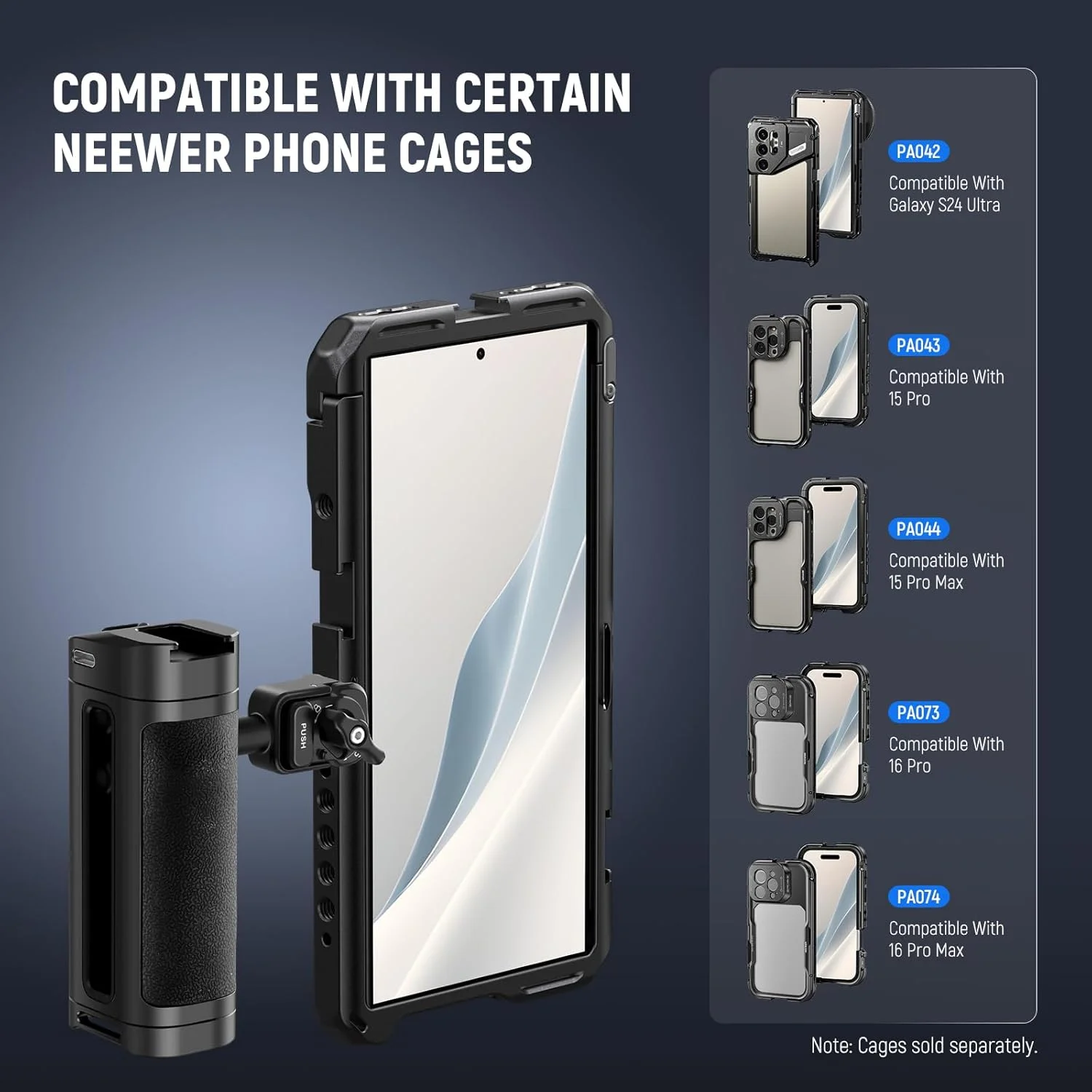 دسته جانبی با رهاسازی شاتر از راه دور بلوتوثی NEEWER، کفشک سرد، شارژ USB C، دستگیره کانتوری برای قفس تلفن سازگار با iPhone 16 Pro Max 15 Pro Max S24 Ultra، PA005E PRO دسته جانبی با رهاسازی شاتر از راه دور بلوتوثی NEEWER، کفشک سرد، شارژ USB C، دستگیره کانتوری برای قفس تلفن سازگار با iPhone 16 Pro Max 15 Pro Max S24 Ultra، PA005E PRO