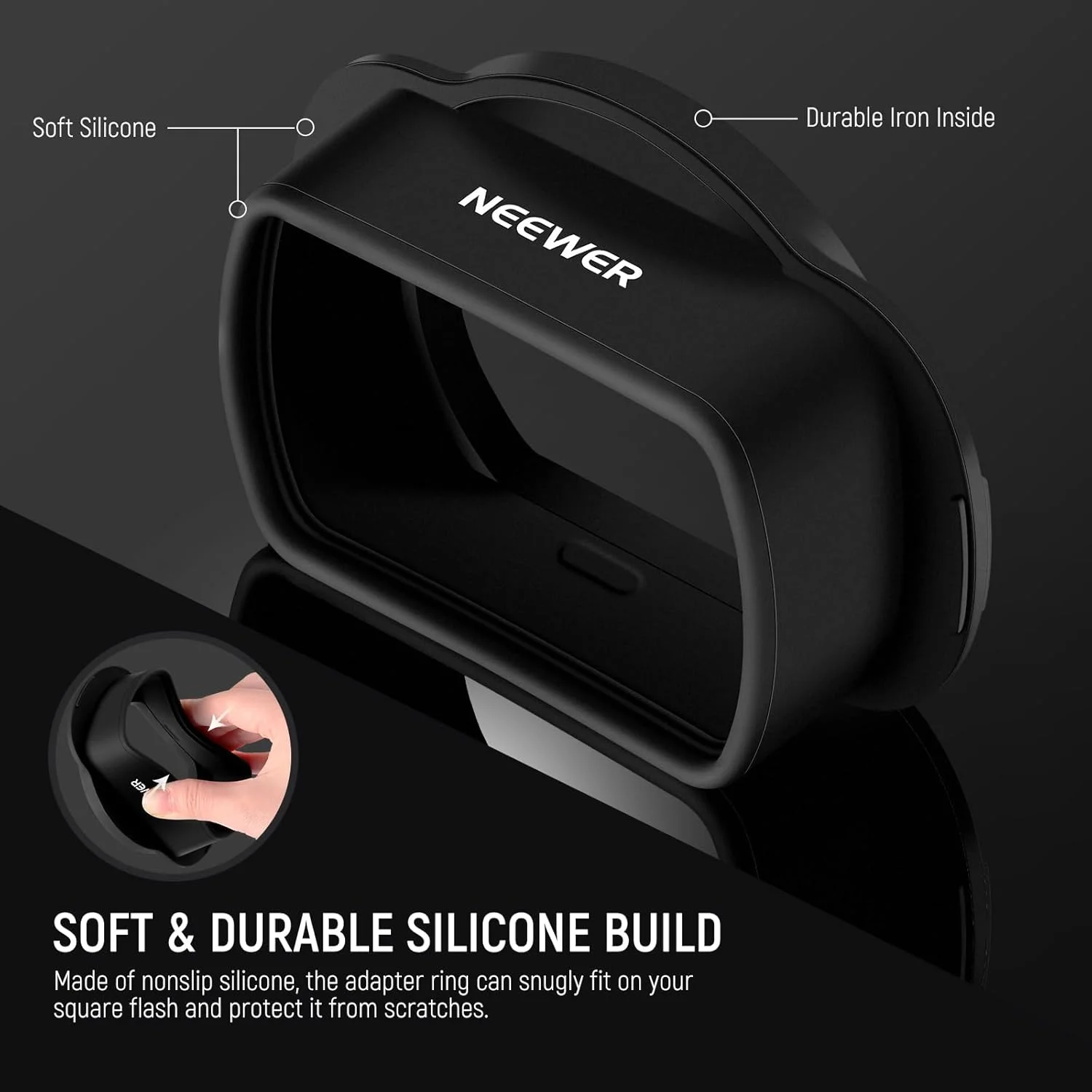 حلقه آداپتور سر فلاش مربعی سیلیکونی NEEWER SFR2 برای فلاشهای مربعی Z760 NW760 NW700 NW620 NW635II TT560 و کیت لوازم جانبی فلاش گرد مغناطیسی CRM2 و دیفیوزر گنبدی M12 حلقه آداپتور سر فلاش مربعی سیلیکونی NEEWER SFR2 برای فلاشهای مربعی Z760 NW760 NW700 NW620 NW635II TT560 و کیت لوازم جانبی فلاش گرد مغناطیسی CRM2 و دیفیوزر گنبدی M12