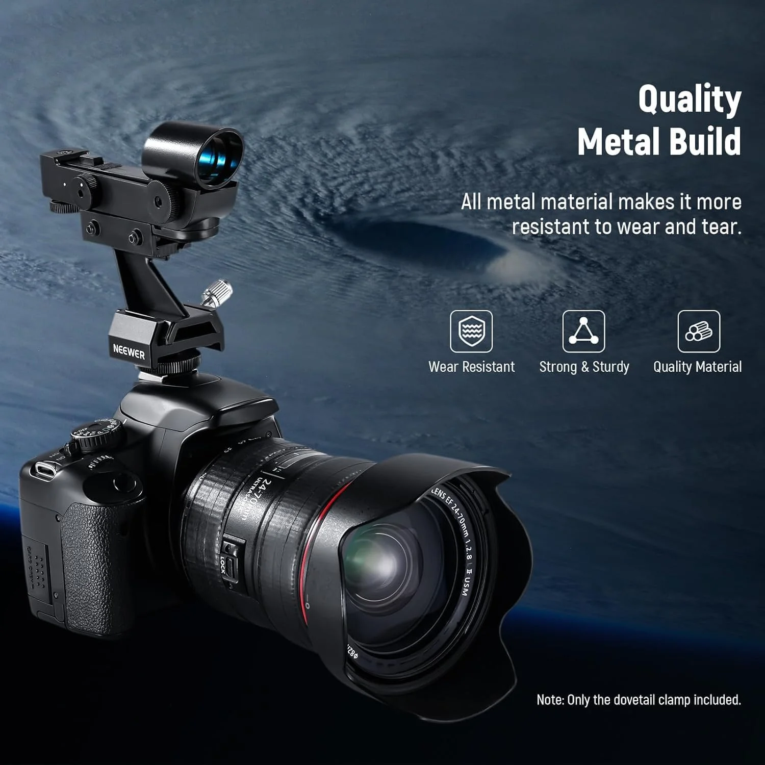 آداپتور پایه یاب تلسکوپ NEEWER تمام فلزی با کفشک سرد و رزوه 1/4 اینچی برای نصب کفشک گرم دوربین، پایه دم چلچله ای استاندارد 33 میلی متری برای عکاسی نجومی آسمان، LS-T16