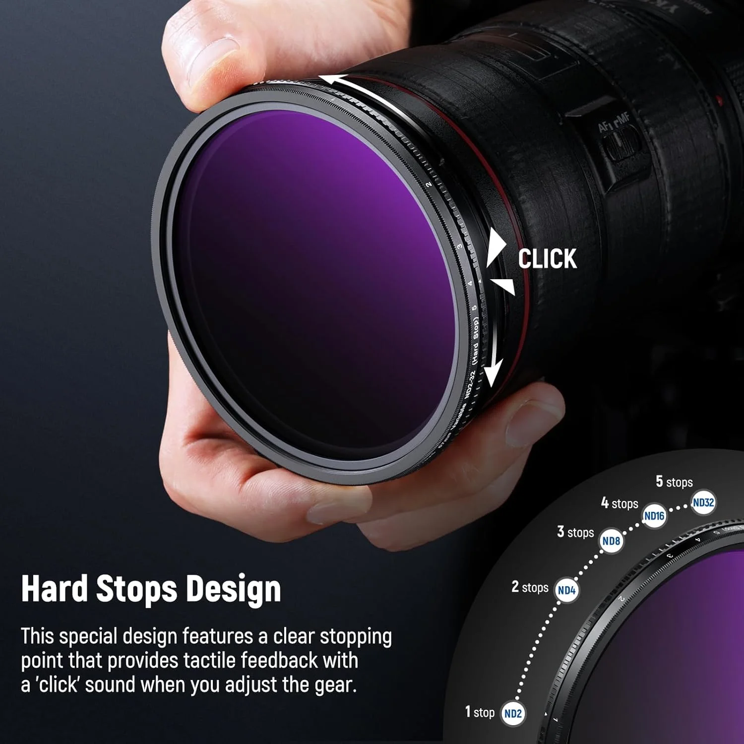 فیلتر ND متغیر NEEWER 67mm با توقف سخت و رنگ واقعی ND2-32 (1-5 استاپ)، فیلتر کاهنده نور محدود، شیشه اپتیکال HD چند لایه/بدون ضربدر X/فریم آلومینیومی/ضد آب/مقاوم در برابر خش