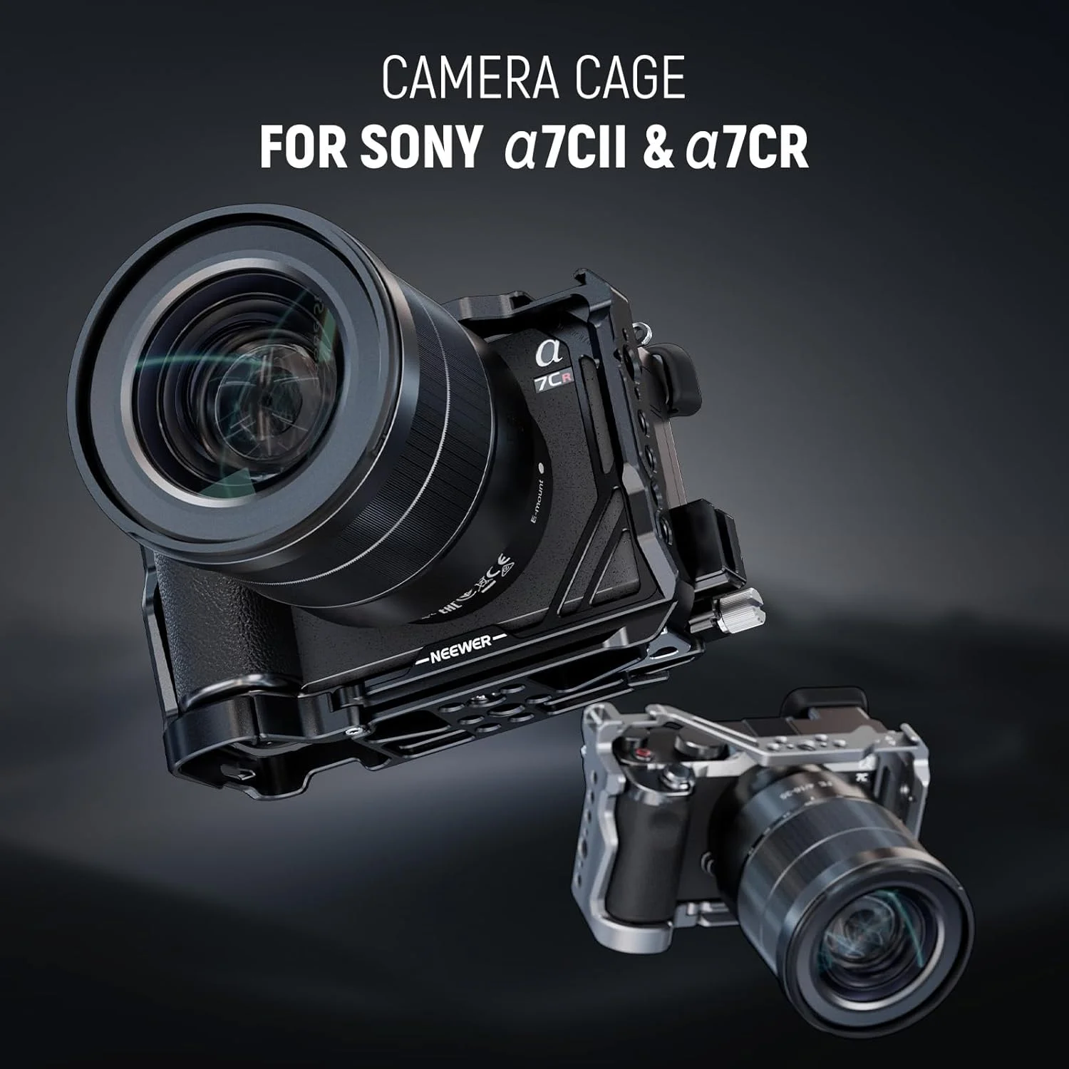محافظ دوربین NEEWER مدل CA050 مشکی، سازگار با Sony A7C II A7CR، ریگ آلومینیومی فیلمبرداری با پایه QR Arca Type ضد لغزش، سازگار با گیمبال DJI RS، بست کابل HDMI، ریل NATO، کفشک سرد، رزوه 3/8 اینچ ARRI 1/4 اینچ محافظ دوربین NEEWER مدل CA050 مشکی، سازگار با Sony A7C II A7CR، ریگ آلومینیومی فیلمبرداری با پایه QR Arca Type ضد لغزش، سازگار با گیمبال DJI RS، بست کابل HDMI، ریل NATO، کفشک سرد، رزوه 3/8 اینچ ARRI 1/4 اینچ