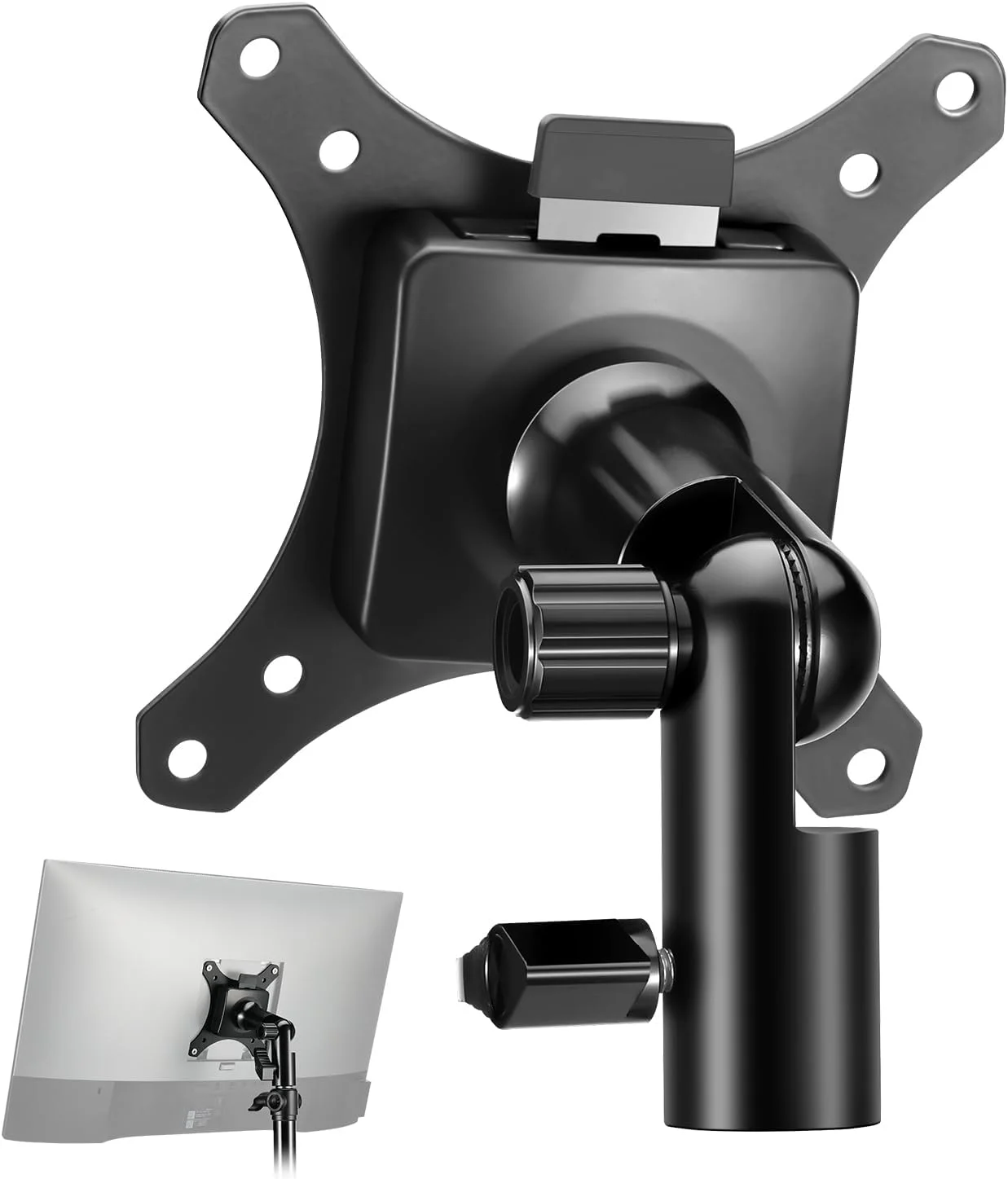 آداپتور نصب مانیتور NEEWER با پایه VESA رهاسازی سریع، آداپتور پایه نور C فلزی 5/8 اینچی قابل تنظیم 270 درجه برای صفحه نمایش ضربه ای تلویزیون های فضای باز تا 17-32 اینچ، حداکثر بار 8 کیلوگرم، MA010