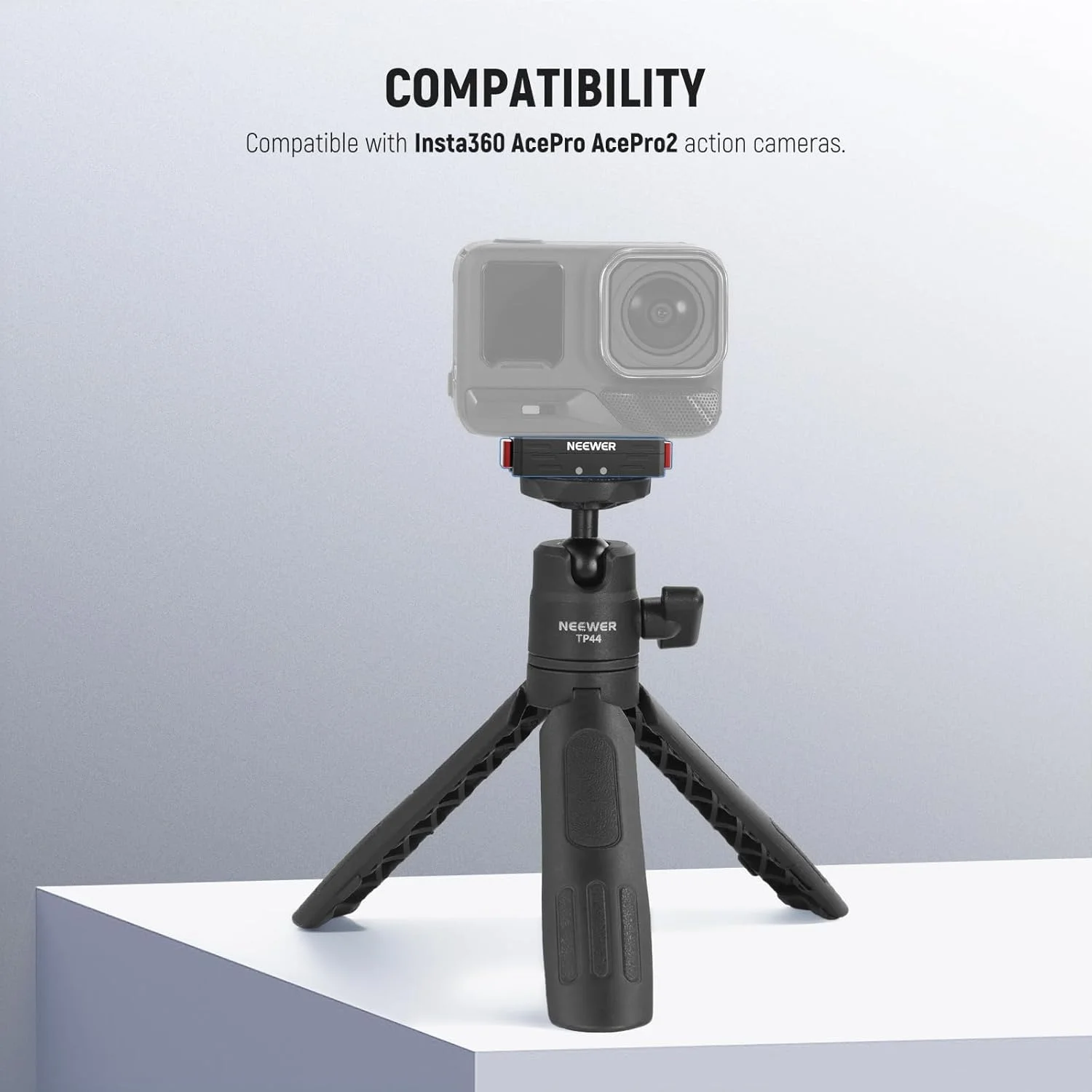 پایه اتصال سریع NEEWR Ace Pro 2 سازگار با Insta360 AcePro AcePro2، آداپتور دوربین مغناطیسی با رزوه 1/4 اینچ، پایه 2 شاخه سازگار با لوازم جانبی دوربین اکشن، GP-87