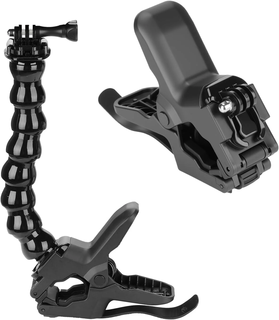 گیره انعطاف پذیر نیوِر سازگار با دوربین های اکشن GoPro DJI، گیره سوپر انعطاف پذیر فک، گیره گیره میله رومیزی با لوله و لوازم جانبی آداپتور برای عکاسی و فیلمبرداری، GP-80