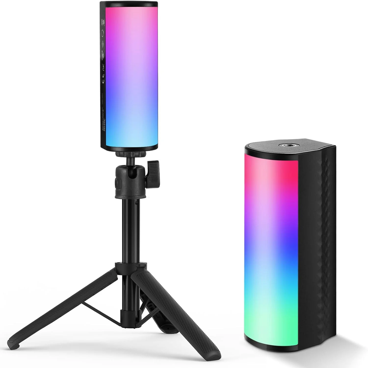 چراغ عصایی مغناطیسی دستی پایه NEEWER با سه پایه رومیزی، چراغ استودیویی LED RGB کوچک 360 درجه، باتری 2500mAh با نور قابل تنظیم 2500-8500K برای عکاسی و ضبط دوربین استودیویی، مدل TL96RGB