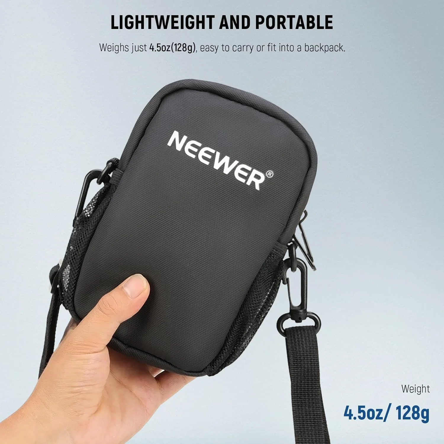 کیف دوشی دوربین NEEWER، ضد آب، سبک وزن، جمع و جور، مناسب سفر، سازگار با DJI Osmo Pocket 3 DSLR Mirrorless و لوازم جانبی کوچک عکاسی، PB13