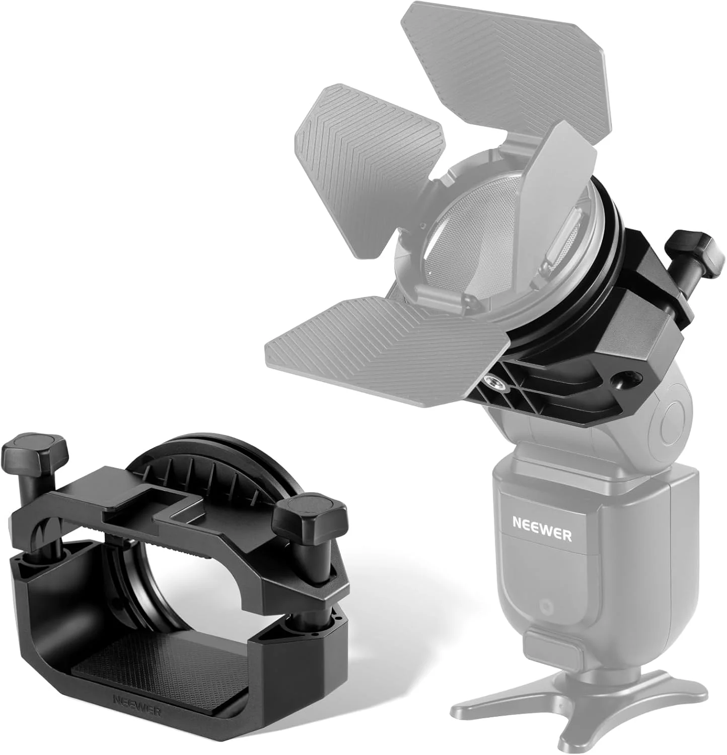 حلقه آداپتور سر فلاش مربعی NEEWER SFR1 برای CRS6 Broadcast Dome CRM2 GM-M1 Speedlite، دستگیره ضد چرخش، کفشک سرد برای Z760 NW760 NW700 NW620 NW635II TT560 Speedlight