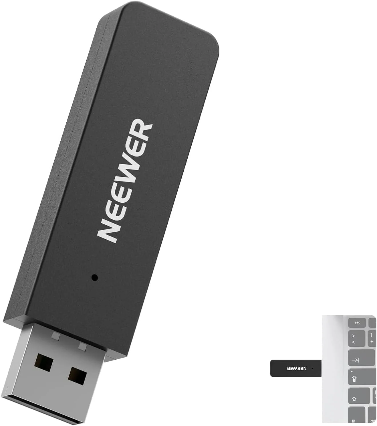 فرستنده بلوتوث USB نیوئر برای کامپیوتر و مک، دانگل USB NW-BT کنترل از راه دور برای مرکز کنترل نیوئر، چراغ های ویدئویی LED بلوتوث و رینگ لایت ها، سازگار با ویندوز و MacOS