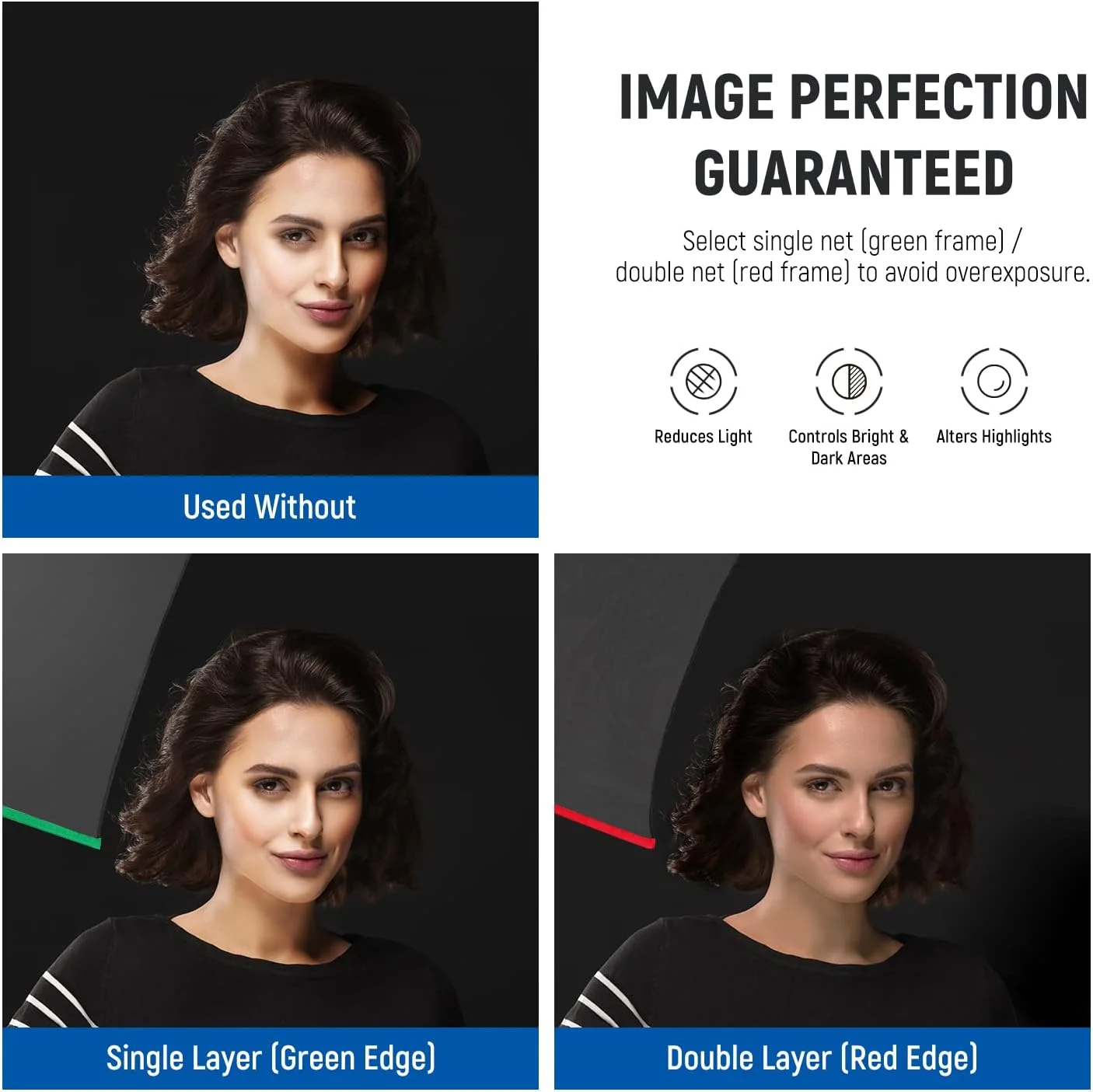 کیت پرچم اسکرین تاشو NEEWER، 60x90 سانتی متر، 5 در 1 پنل پرچم عکاسی بازتابنده نور پخش کننده اصلاح کننده نور شکل دهنده برای جلوه های نور نرم و پخش شده، شامل کیف حمل، SF6090F