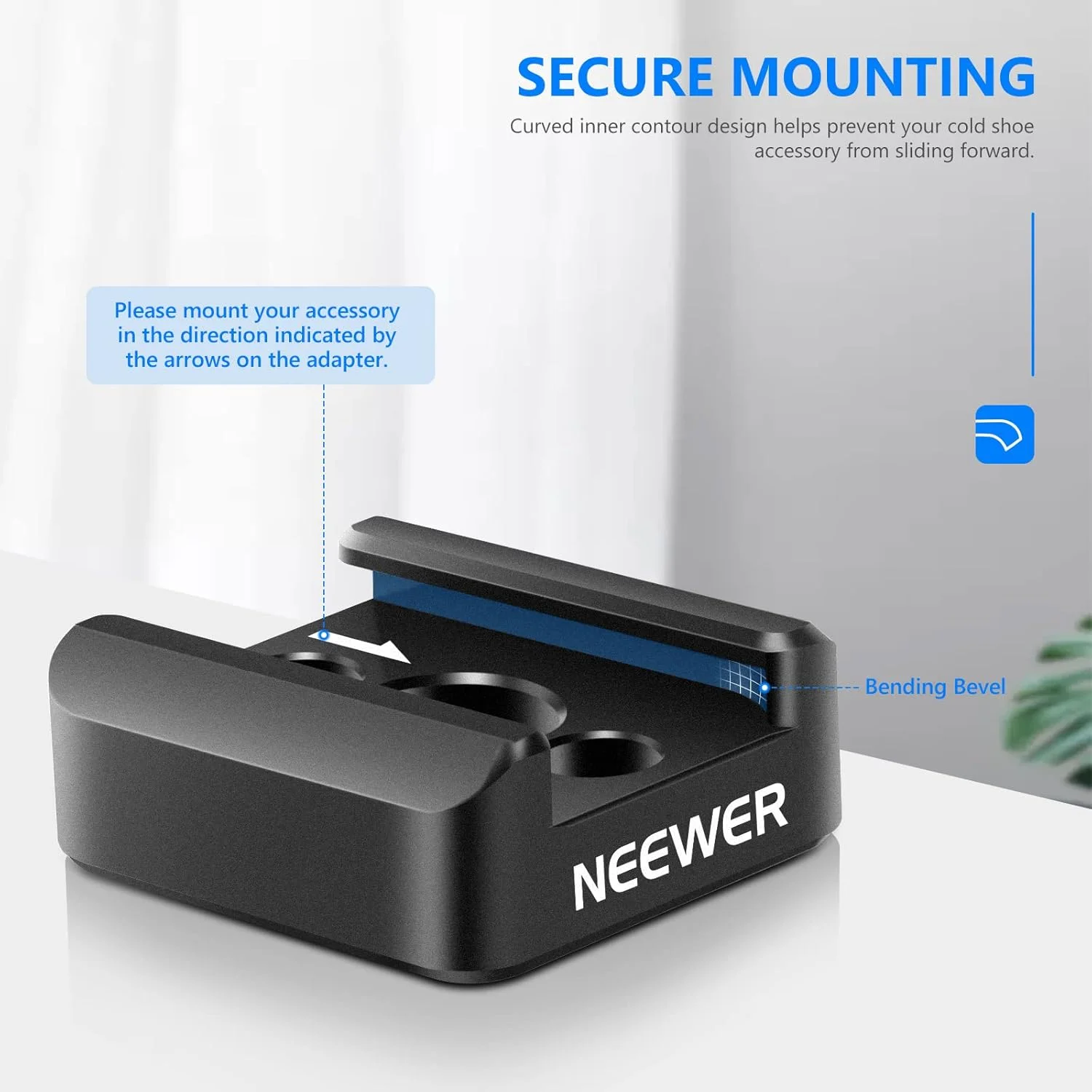 آداپتور پایه کفشک سرد NEEWER مدل ST26، بسته 4 عددی، آداپتور براکت کفشک سرد با رزوه 1/4 اینچی، سازگار با قفس دوربین DSLR، میکروفون، مانیتور، چراغ LED و سایر تجهیزات