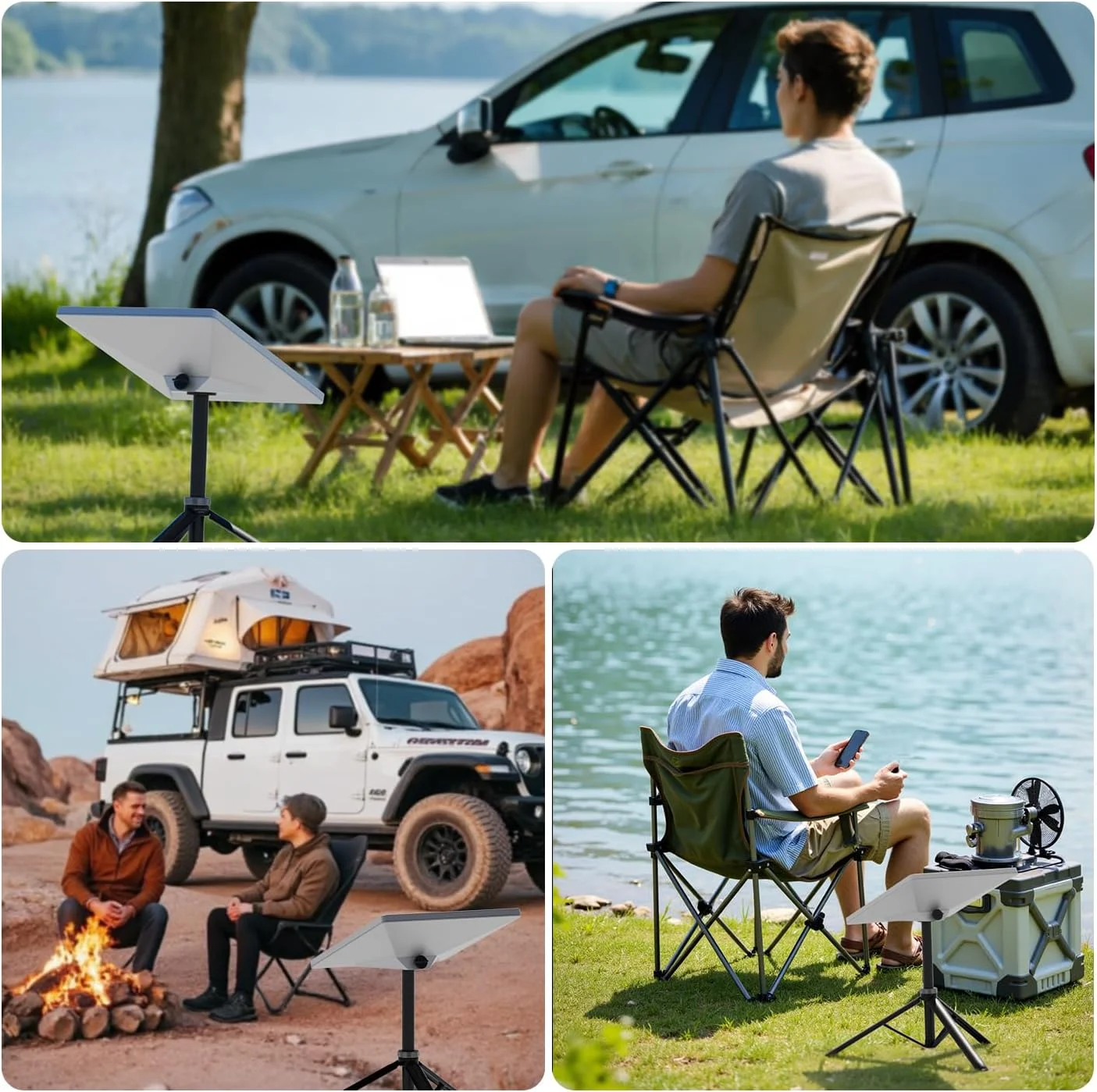 کیت لوازم جانبی سه پایه ماهواره ای NEEWER سازگار با Starlink Mini، پایه آلومینیومی قابل حمل 14.2 اینچی، آداپتور نصب لوله 1/4 اینچ به 3/8 اینچ برای کمپینگ RV و راه اندازی در فضای باز، گیرنده اینترنت زاویه پایین، ST93