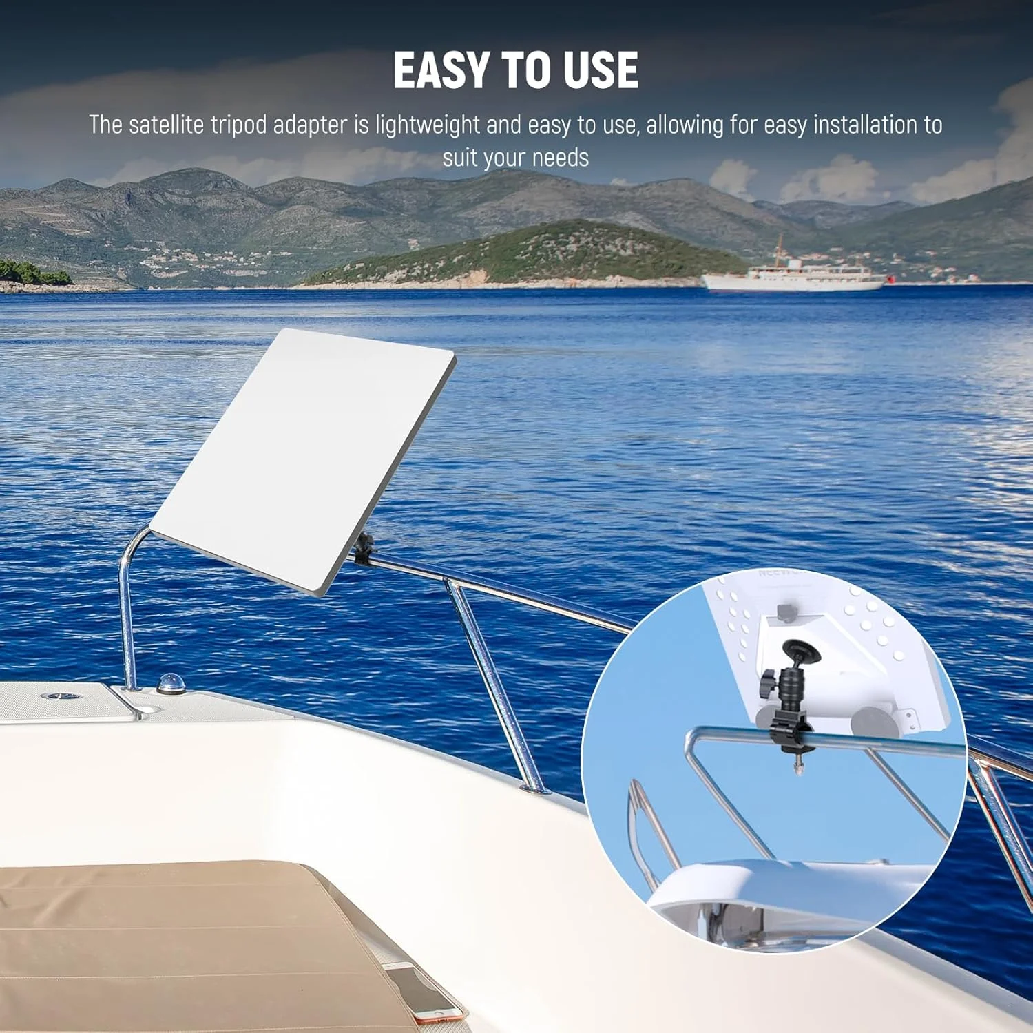 کیت لوازم جانبی گیره NEEWER سازگار با Starklink Mini و میله های 25-28 میلی متری، پایه میله رک سقفی با قابلیت تنظیم زاویه با آداپتور تبدیل برای نردبان RV، قایق تفریحی، محافظ کمپر، ST92