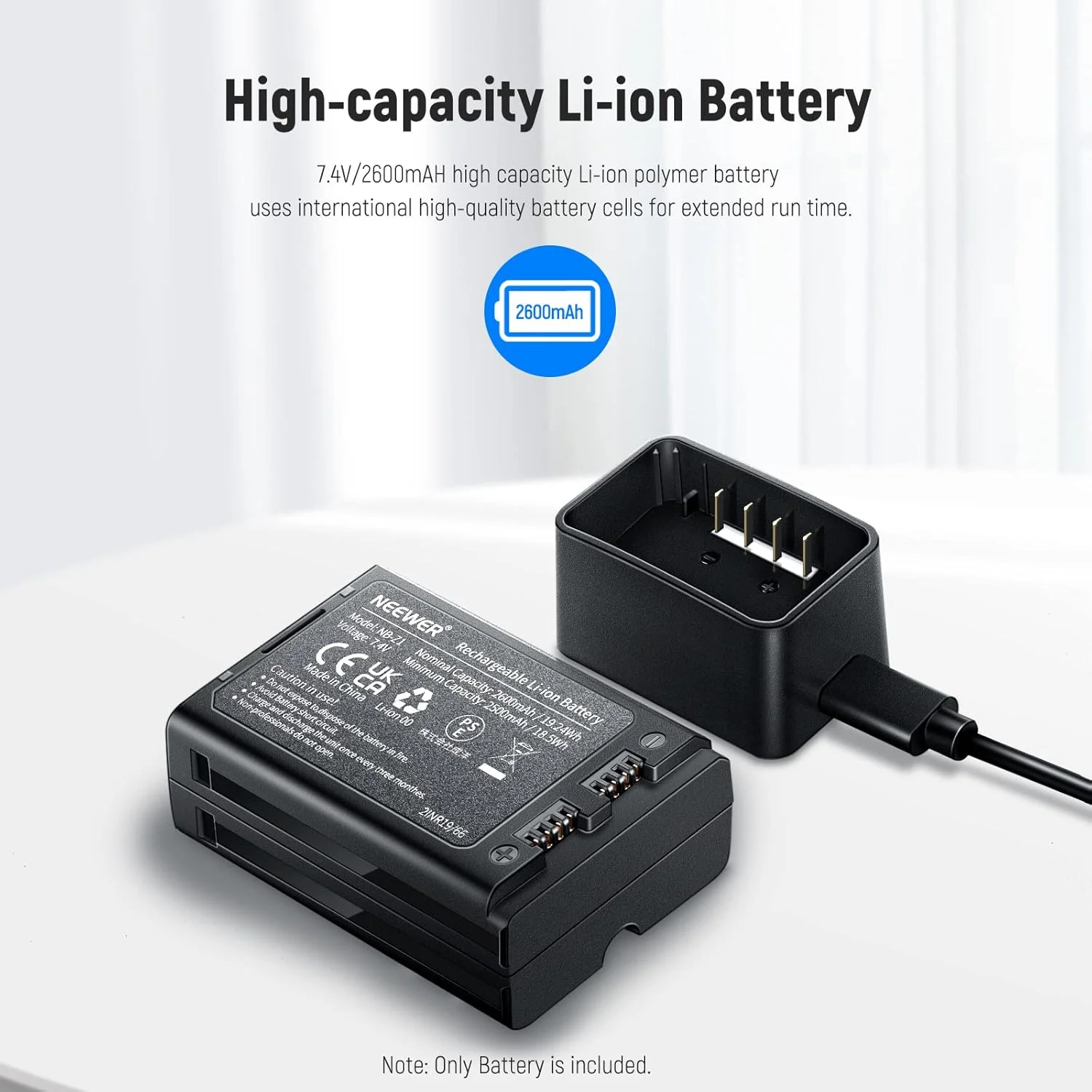 باتری لیتیوم-یونی جایگزین NEEWER 7.4 ولت / 2600 میلی آمپر ساعت برای فلاش، سازگار با NEEWER TTL Z1-C Z1-S Z1-N، Z760-C Z760-S Z760-N فلاش اسپیدلایت، NB-Z1 باتری لیتیوم-یونی جایگزین NEEWER 7.4 ولت / 2600 میلی آمپر ساعت برای فلاش، سازگار با NEEWER TTL Z1-C Z1-S Z1-N، Z760-C Z760-S Z760-N فلاش اسپیدلایت، NB-Z1