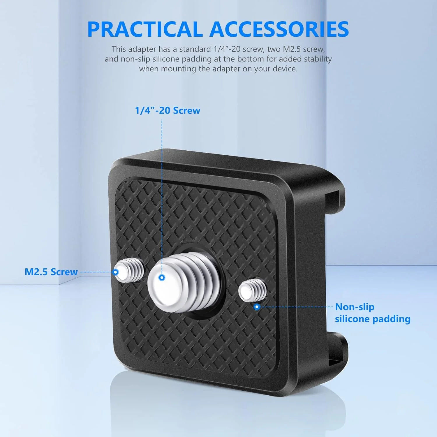 آداپتور اتصال کفشک سرد NEEWER، براکت کفشک سرد با رزوه 1/4 اینچی، سازگار با قفس دوربین DSLR SmallRig، میکروفون، چراغ LED، مانیتور و موارد دیگر (بسته 2 عددی، ST26)