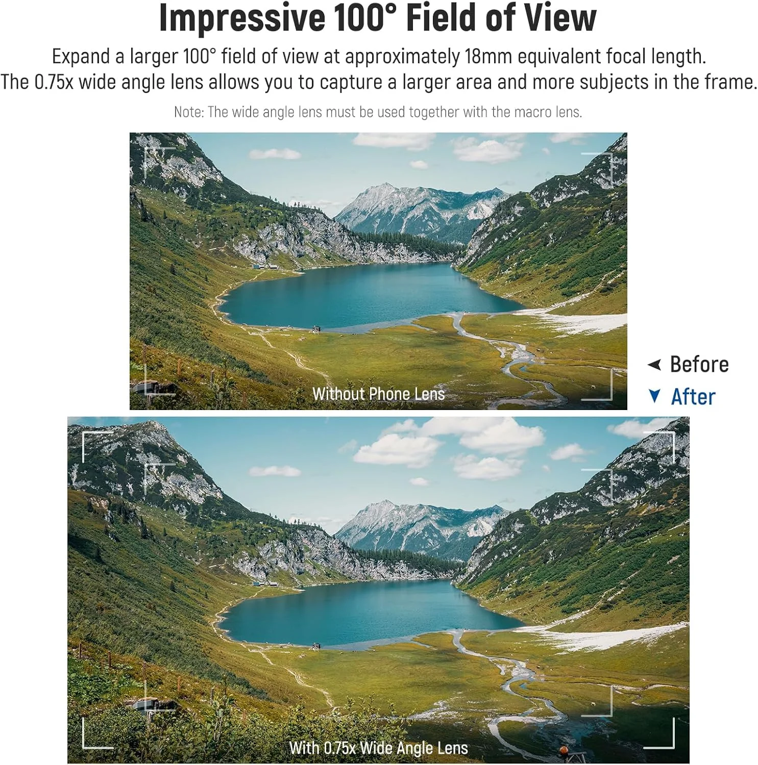 کیت لنز موبایل 2 در 1 NEEWER، زاویه باز 0.75x و ماکرو 2x، ساختار آلیاژ آلومینیوم، طراحی لنز دوگانه، مانت رزوه 37 میلی‌متری، سازگار با آیفون، سامسونگ و سایر تلفن‌های اندرویدی