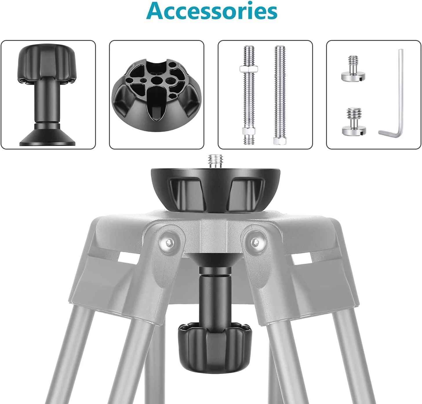 تبدیل کاسه ای 75 میلی متری Neewer، آداپتور فلزی نیم کره ای تخت به کاسه ای با پیچ های 3/8 اینچی برای نصب روی سه پایه و هد سیال برای Neewer TA60/2500/3500, 501/502/504 تبدیل کاسه ای 75 میلی متری Neewer، آداپتور فلزی نیم کره ای تخت به کاسه ای با پیچ های 3/8 اینچی برای نصب روی سه پایه و هد سیال برای Neewer TA60/2500/3500, 501/502/504