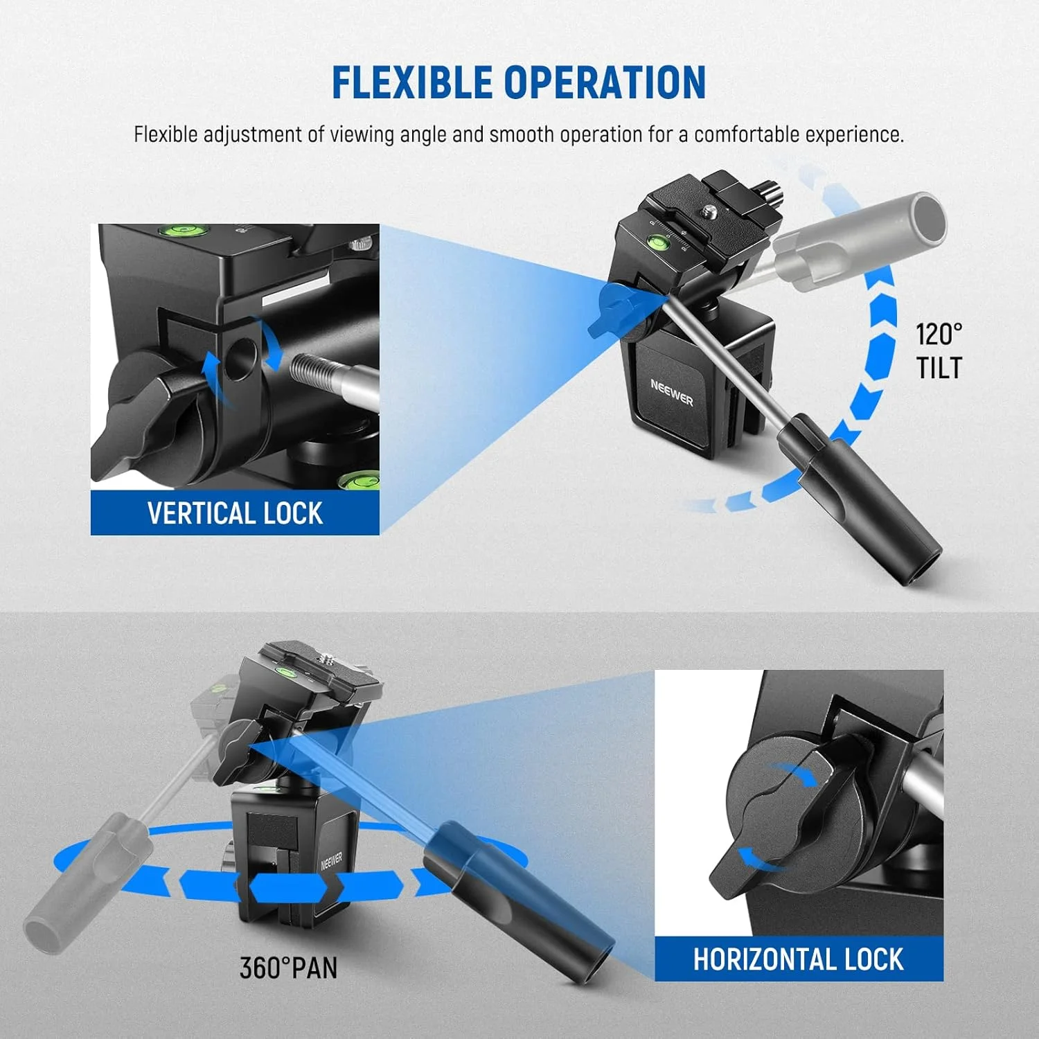 نگهدارنده پایه پنجره خودرو NEEWER برای تلسکوپ با دسته چرخشی، مناسب برای دوربین SLR و تلسکوپ، چرخش 360 درجه و شیب 120 درجه برای مشاهده حیات وحش، تماشای پرندگان و دیدهبانی نگهدارنده پایه پنجره خودرو NEEWER برای تلسکوپ با دسته چرخشی، مناسب برای دوربین SLR و تلسکوپ، چرخش 360 درجه و شیب 120 درجه برای مشاهده حیات وحش، تماشای پرندگان و دیدهبانی