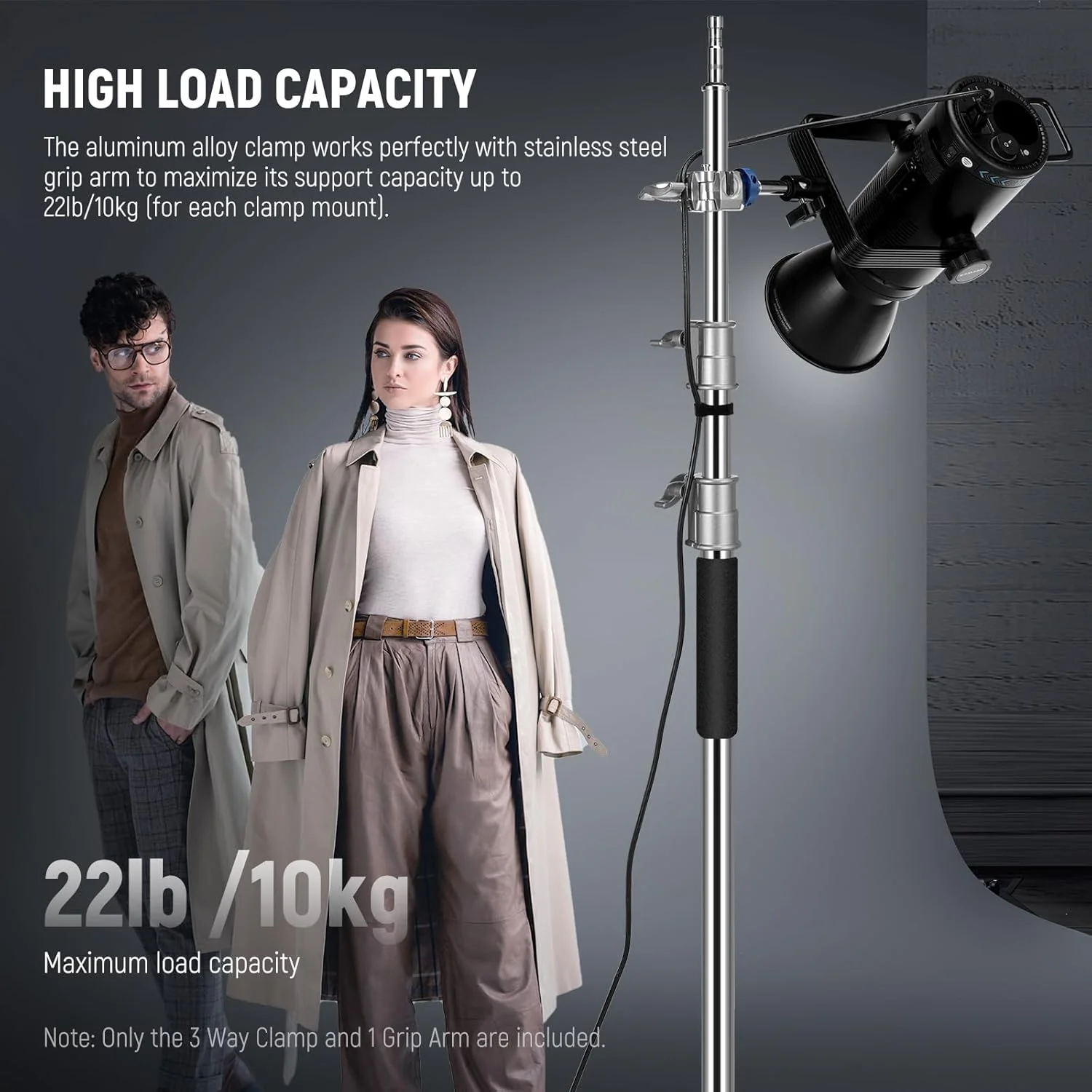 گیره سه طرفه NEEWER با پین بچه 5/8 اینچی 105 میلیمتری برای لوله 25-35 میلیمتری، بازوی بوم پایه C، بازوی گیره پایه نور عکاسی، فولاد ضد زنگ برای فلاش نور ویدئویی LED، حداکثر بار 10 کیلوگرم، UA045 گیره سه طرفه NEEWER با پین بچه 5/8 اینچی 105 میلیمتری برای لوله 25-35 میلیمتری، بازوی بوم پایه C، بازوی گیره پایه نور عکاسی، فولاد ضد زنگ برای فلاش نور ویدئویی LED، حداکثر بار 10 کیلوگرم، UA045