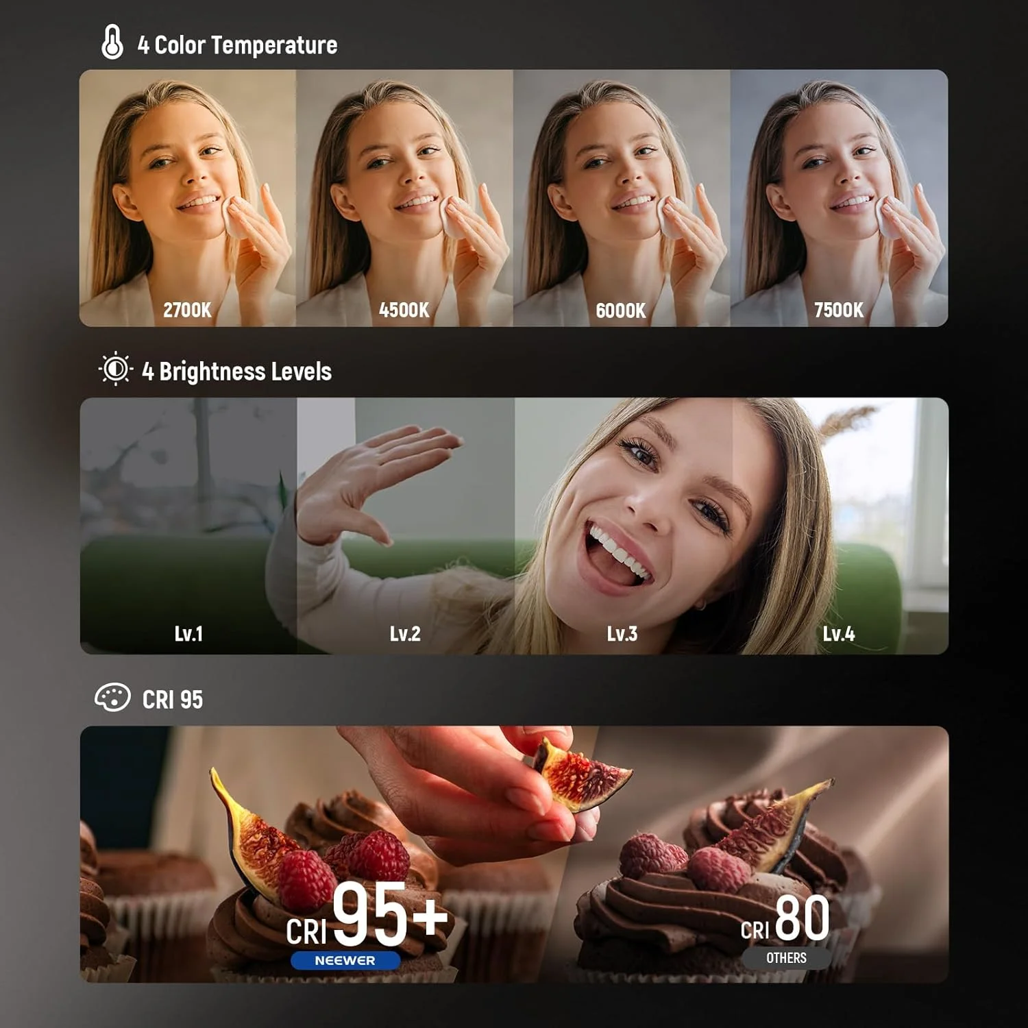 نور سلفی مغناطیسی NEEWER سطح ورودی سازگار با MagSafe آیفون، نور حلقه ای LED فلزی گیره دار 1 واتی برای کنفرانس ویدیویی لپ تاپ، آرایش و ضبط، CRI95+ 840lux/0.2m، NL32R نور سلفی مغناطیسی NEEWER سطح ورودی سازگار با MagSafe آیفون، نور حلقه ای LED فلزی گیره دار 1 واتی برای کنفرانس ویدیویی لپ تاپ، آرایش و ضبط، CRI95+ 840lux/0.2m، NL32R