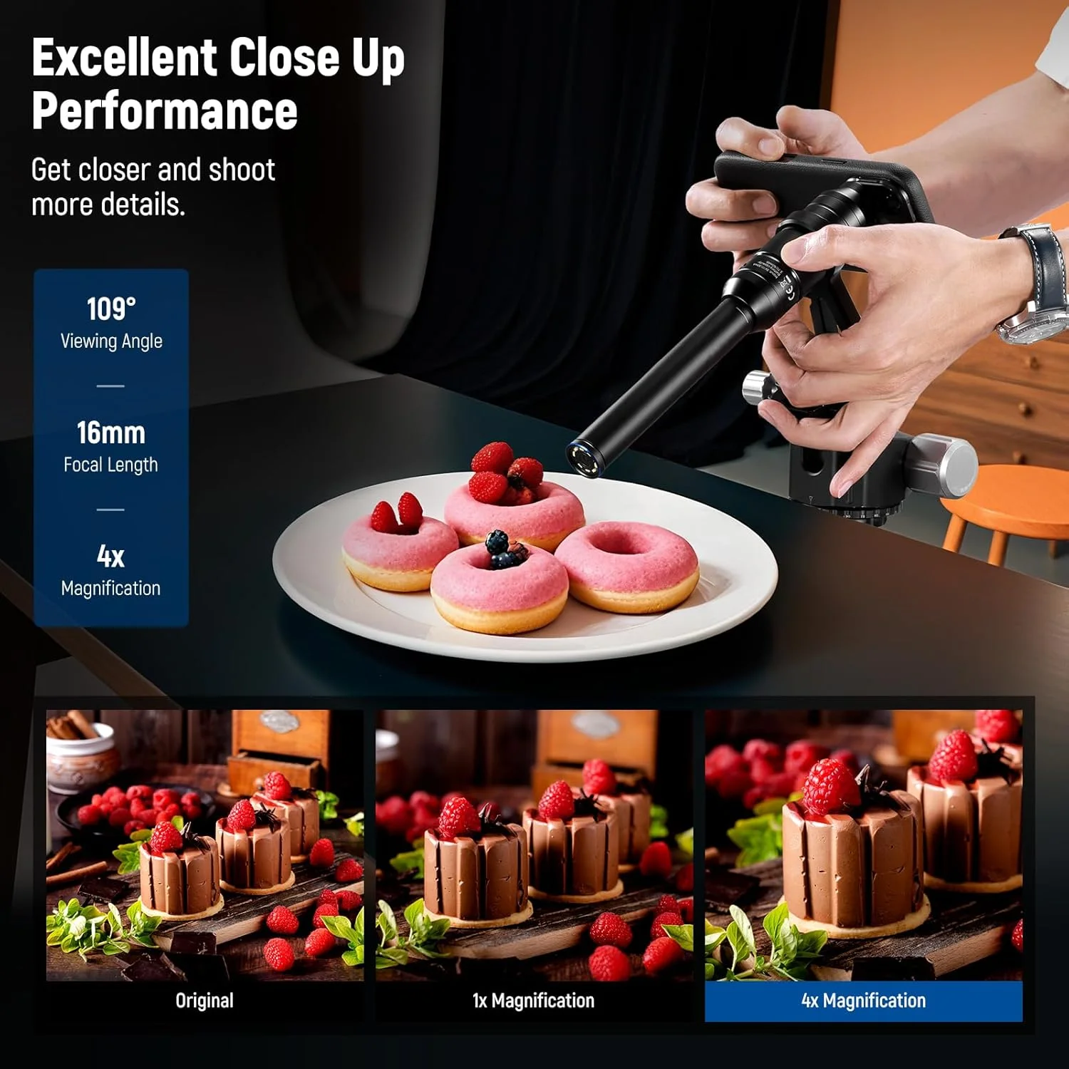 لنز ماکرو پروب 16 میلیمتری NEEWER با میدان دید 109 درجه و نور LED قابل شارژ با رزوه 17 میلیمتری برای عکاسی و فیلمبرداری ماکرو موبایل سازگار با لنز دوربین آیفون و سامسونگ، قفس/کیف تلفن NEEWER، LS-63 لنز ماکرو پروب 16 میلیمتری NEEWER با میدان دید 109 درجه و نور LED قابل شارژ با رزوه 17 میلیمتری برای عکاسی و فیلمبرداری ماکرو موبایل سازگار با لنز دوربین آیفون و سامسونگ، قفس/کیف تلفن NEEWER، LS-63