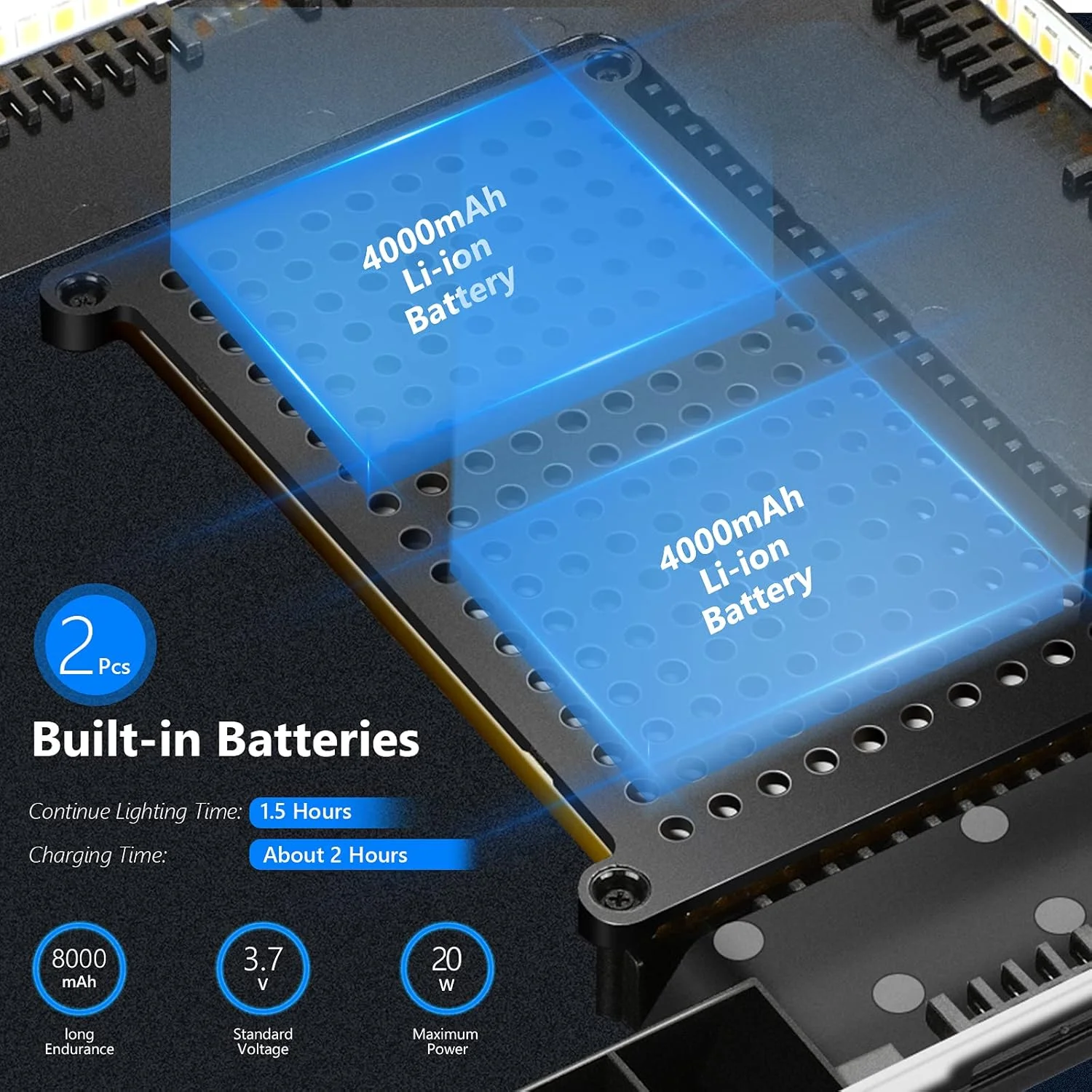 کیت نورپردازی پنل ال ای دی 13 اینچی NEEWER، بسته 2 عددی نورهای نرم دو رنگ قابل تنظیم با پایه، CRI 97+ 2400Lux برای بازی/یوتیوب/عکاسی