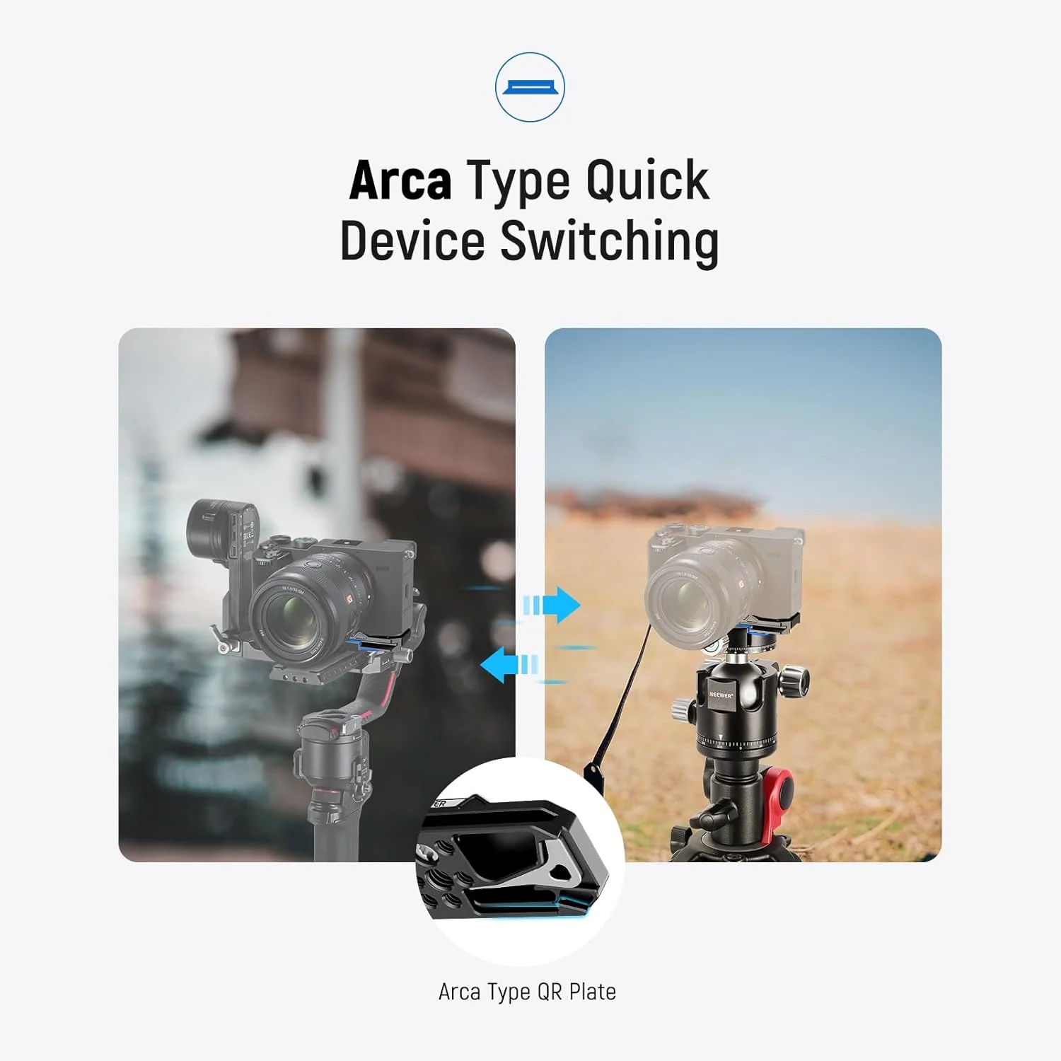 صفحه پایه NEEWER برای a7C II/a7CR، صفحه زیرین دوربین نوع Arca با رزوه های 1/4 و 3/8 اینچ سازگار با Sony a7C II a7CR DJI RS4 PRO RS3 PRO RS2 RSC2، CA131 صفحه پایه NEEWER برای a7C II/a7CR، صفحه زیرین دوربین نوع Arca با رزوه های 1/4 و 3/8 اینچ سازگار با Sony a7C II a7CR DJI RS4 PRO RS3 PRO RS2 RSC2، CA131