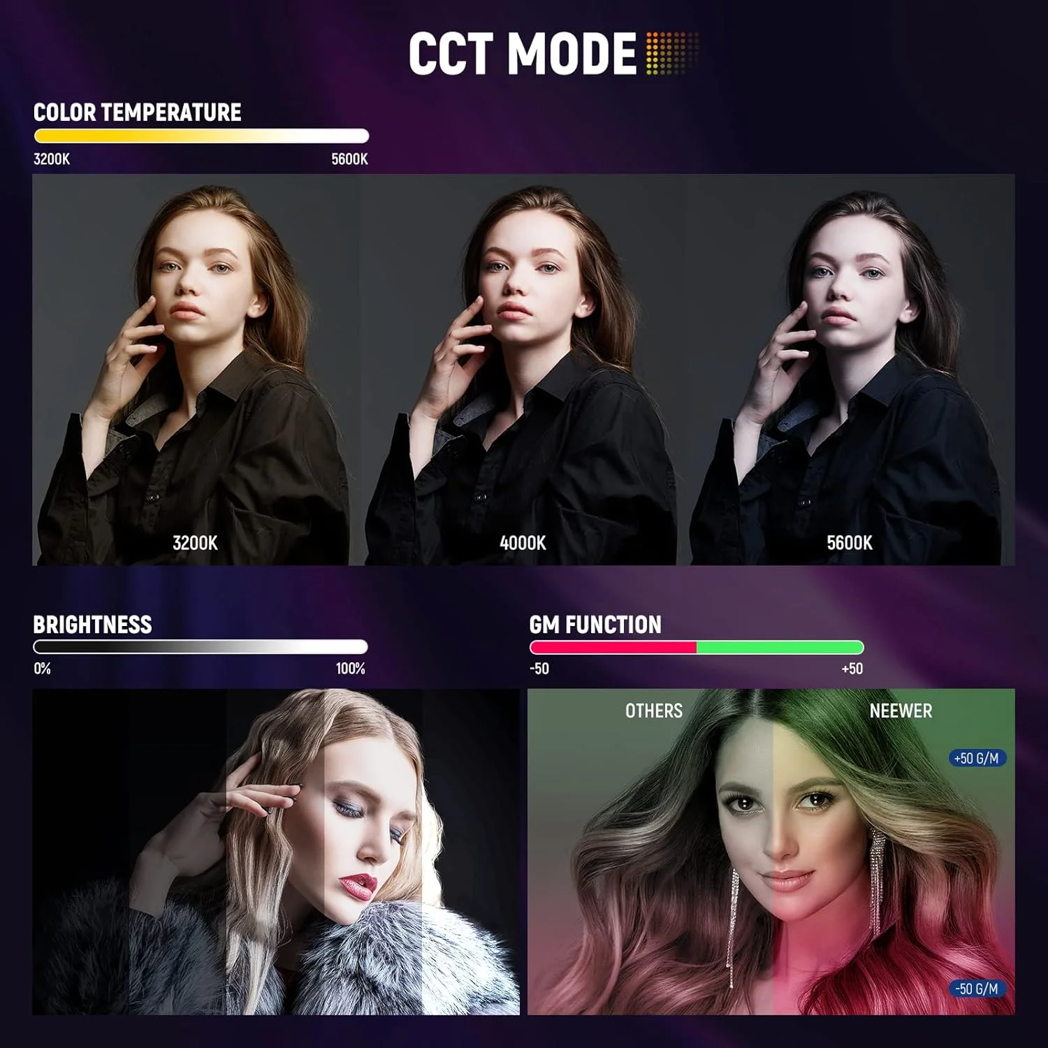 چراغ استیک LED ویدئویی RGB نیور، با کنترل لمسی و اپلیکیشن، چراغ عکاسی دستی مغناطیسی، نور LED تمام رنگی قابل تنظیم 3200K~5600K CRI98+ با باتری 6400mAh، 17 حالت، RGB1 (رزگلد) چراغ استیک LED ویدئویی RGB نیور، با کنترل لمسی و اپلیکیشن، چراغ عکاسی دستی مغناطیسی، نور LED تمام رنگی قابل تنظیم 3200K~5600K CRI98+ با باتری 6400mAh، 17 حالت، RGB1 (رزگلد)